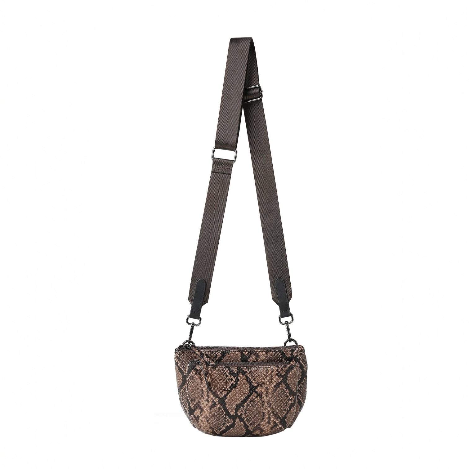 Devon Brown Python Convertible Crossbody
