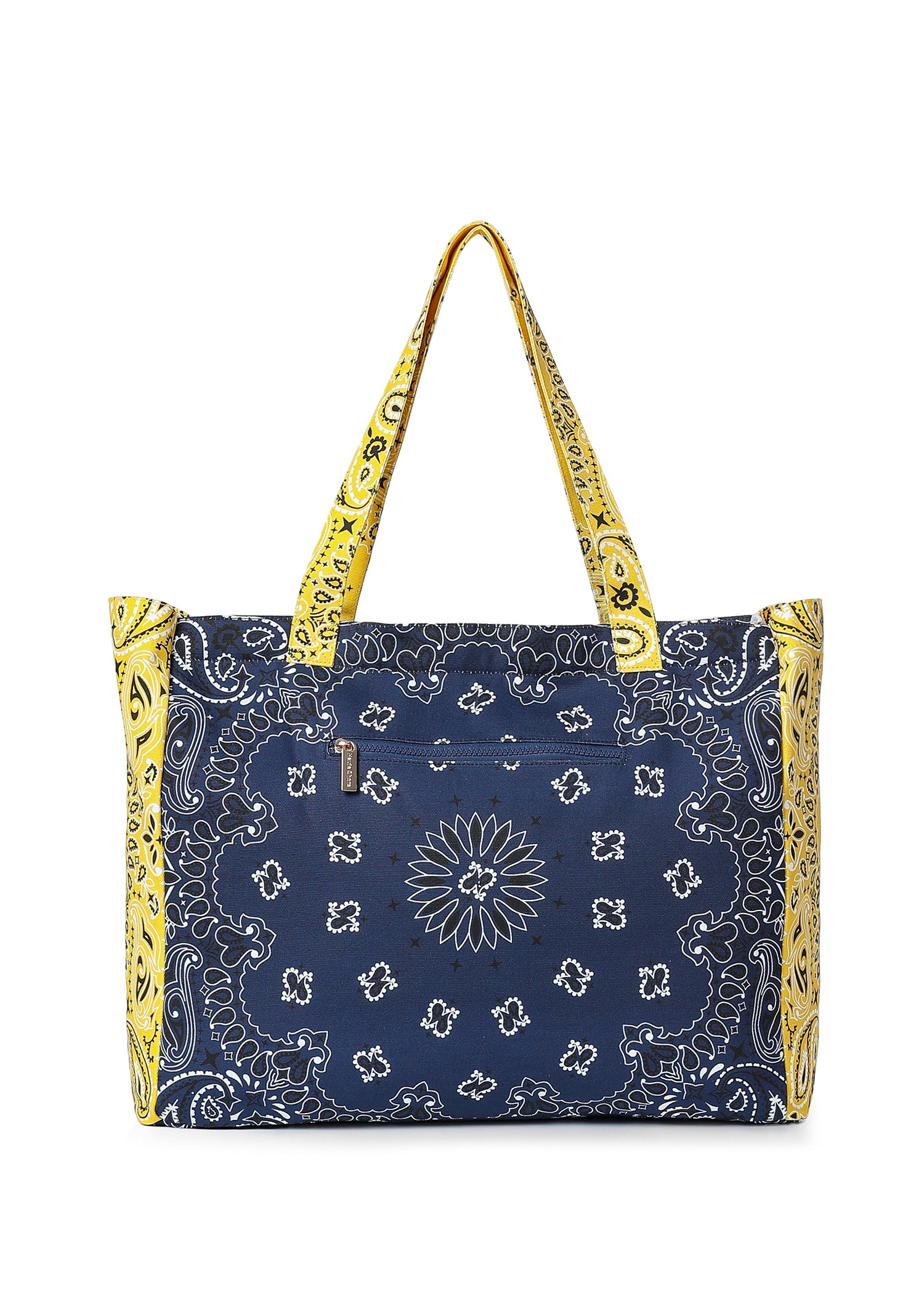 Bailey Navy/Yellow Bandana Tote