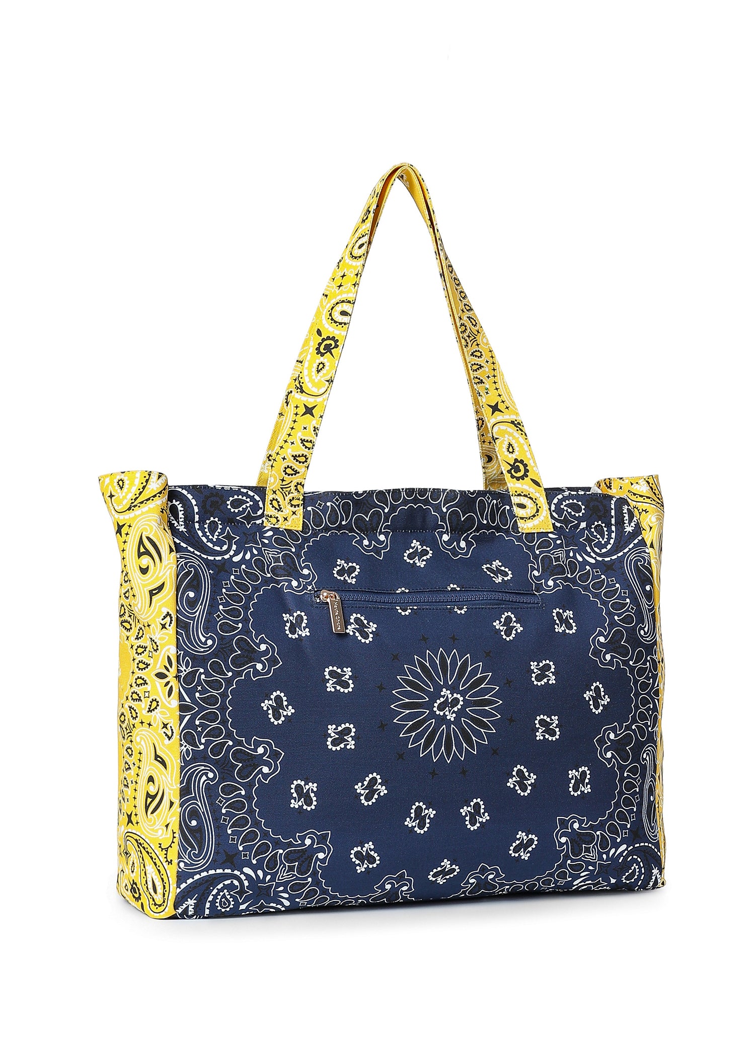 Bailey Navy/Yellow Bandana Tote