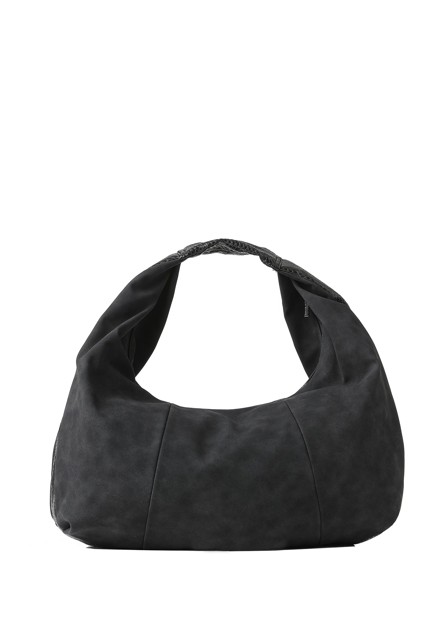 Loren Black Suede & Python Hobo
