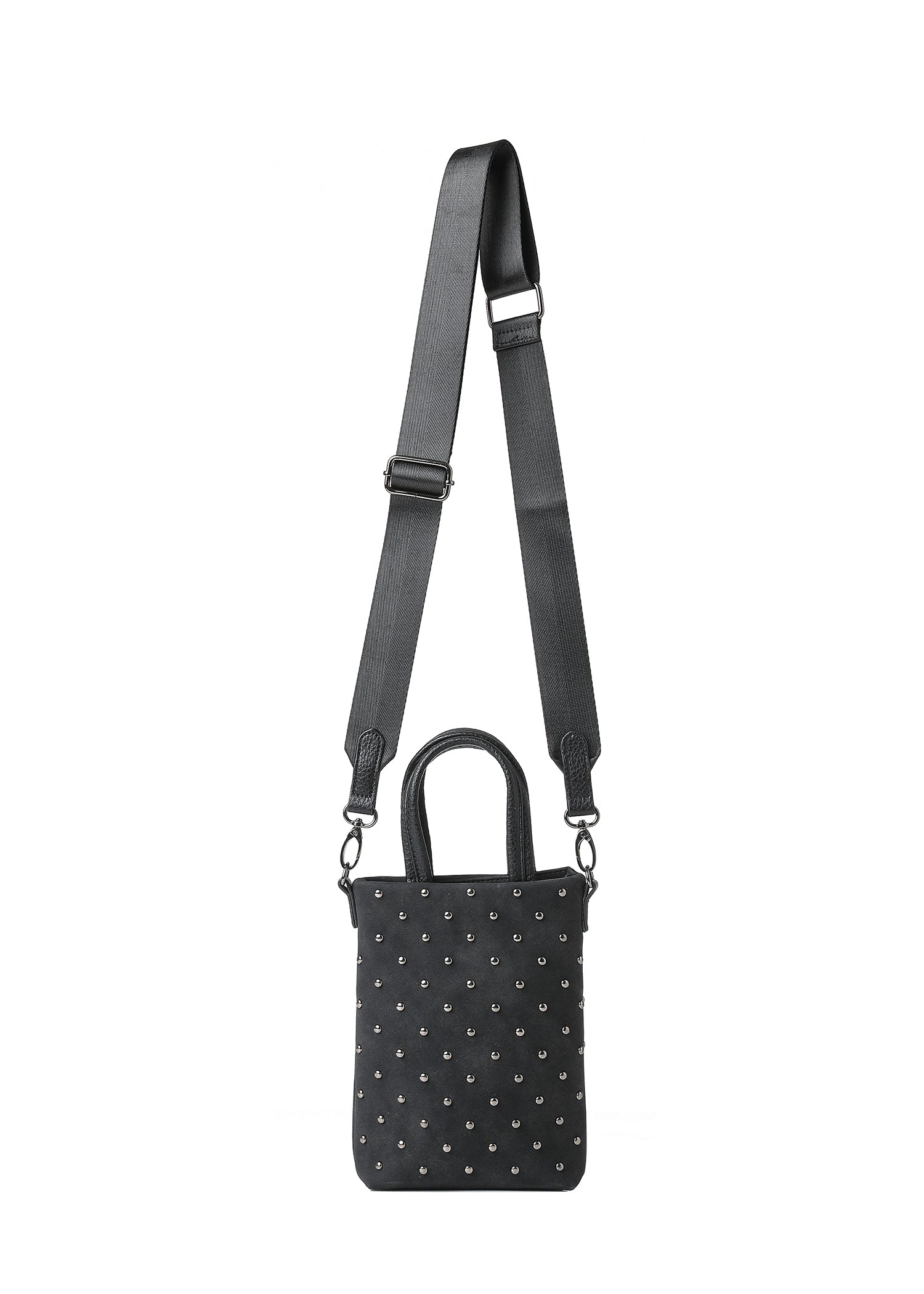 Mila Black Studded Suede Phone Crossbody Bag PRE-ORDER SHIPS 9/15