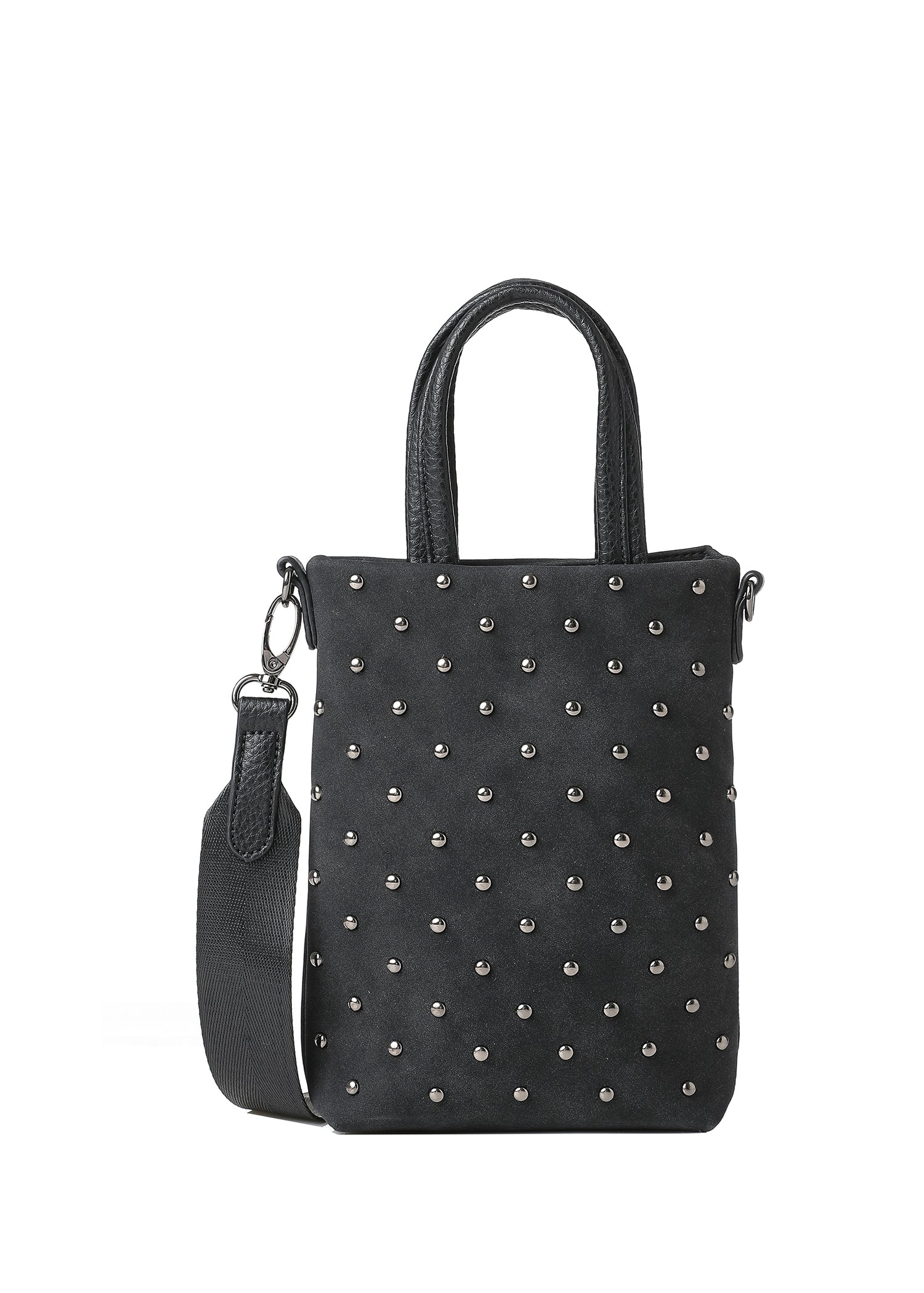 Mila Black Studded Suede Phone Crossbody Bag PRE-ORDER SHIPS 9/15