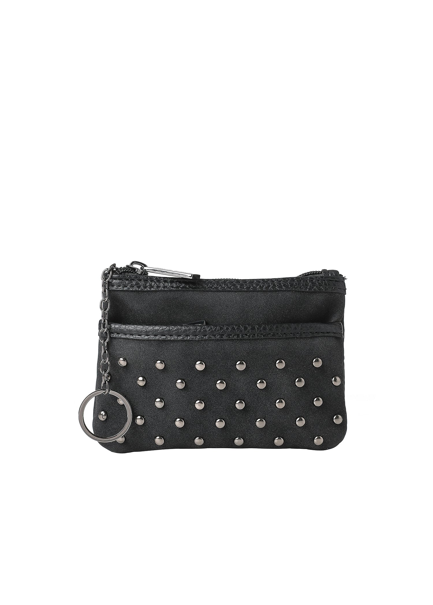 Max Black Studded Suede Card Case PRE-ORDER SHIPS 9/15