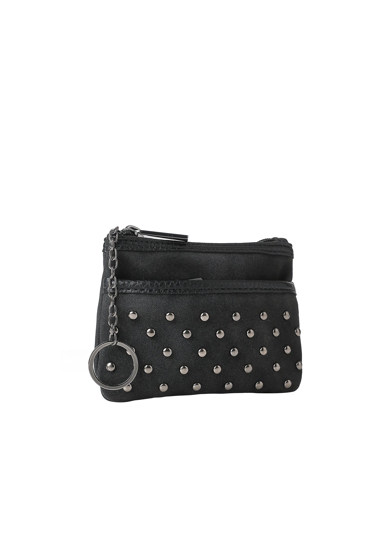 Max Black Studded Suede Card Case PRE-ORDER SHIPS 9/15