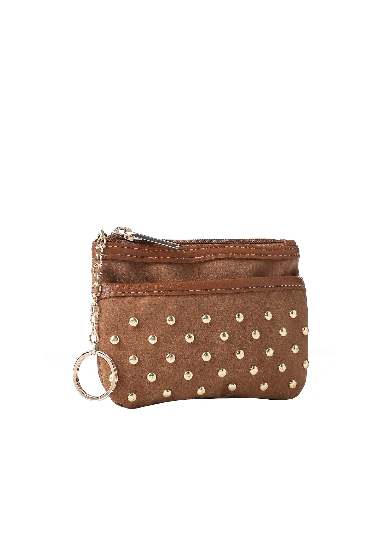 Max Saddle Studded Suede Card Case PRE-ORDER SHIPS 9/15