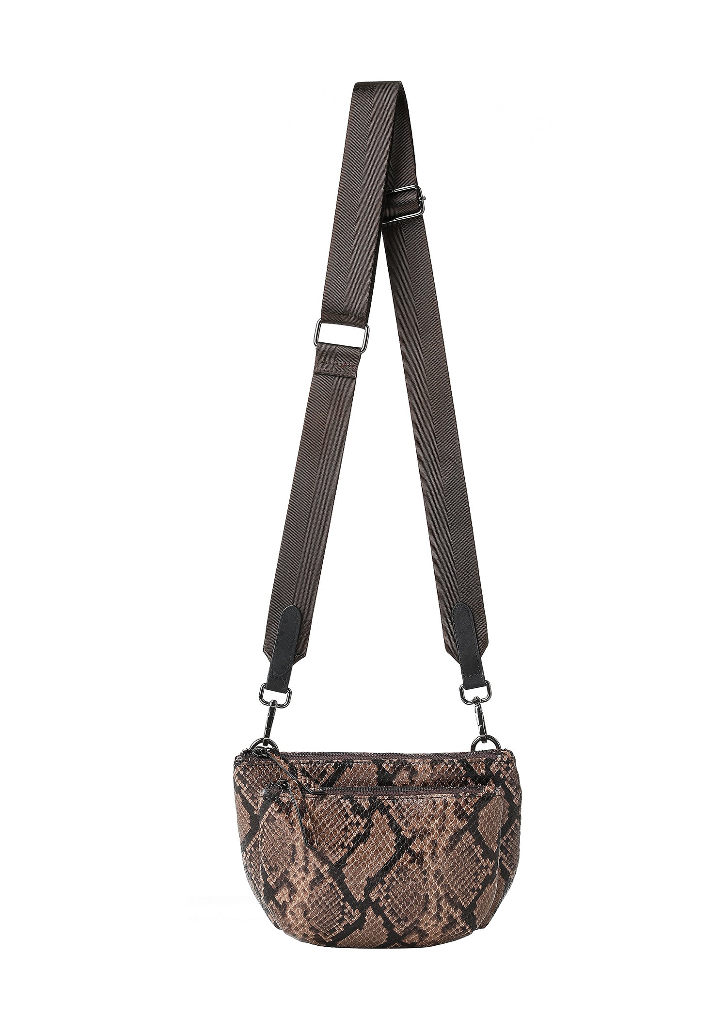 Devon Brown Python Convertible Crossbody PRE-ORDER SHIPS 9/15
