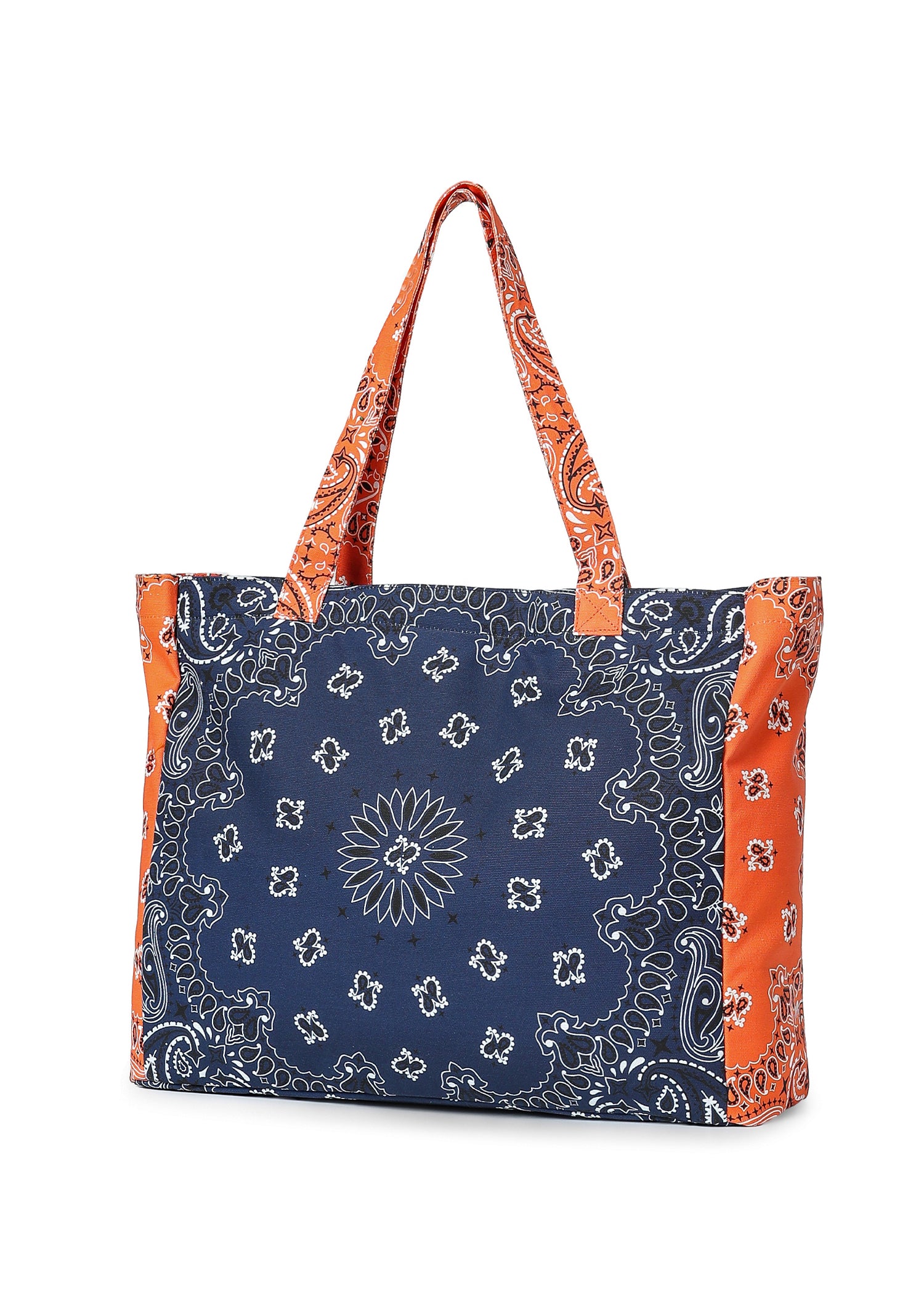 Bailey Navy/Orange Bandana Tote