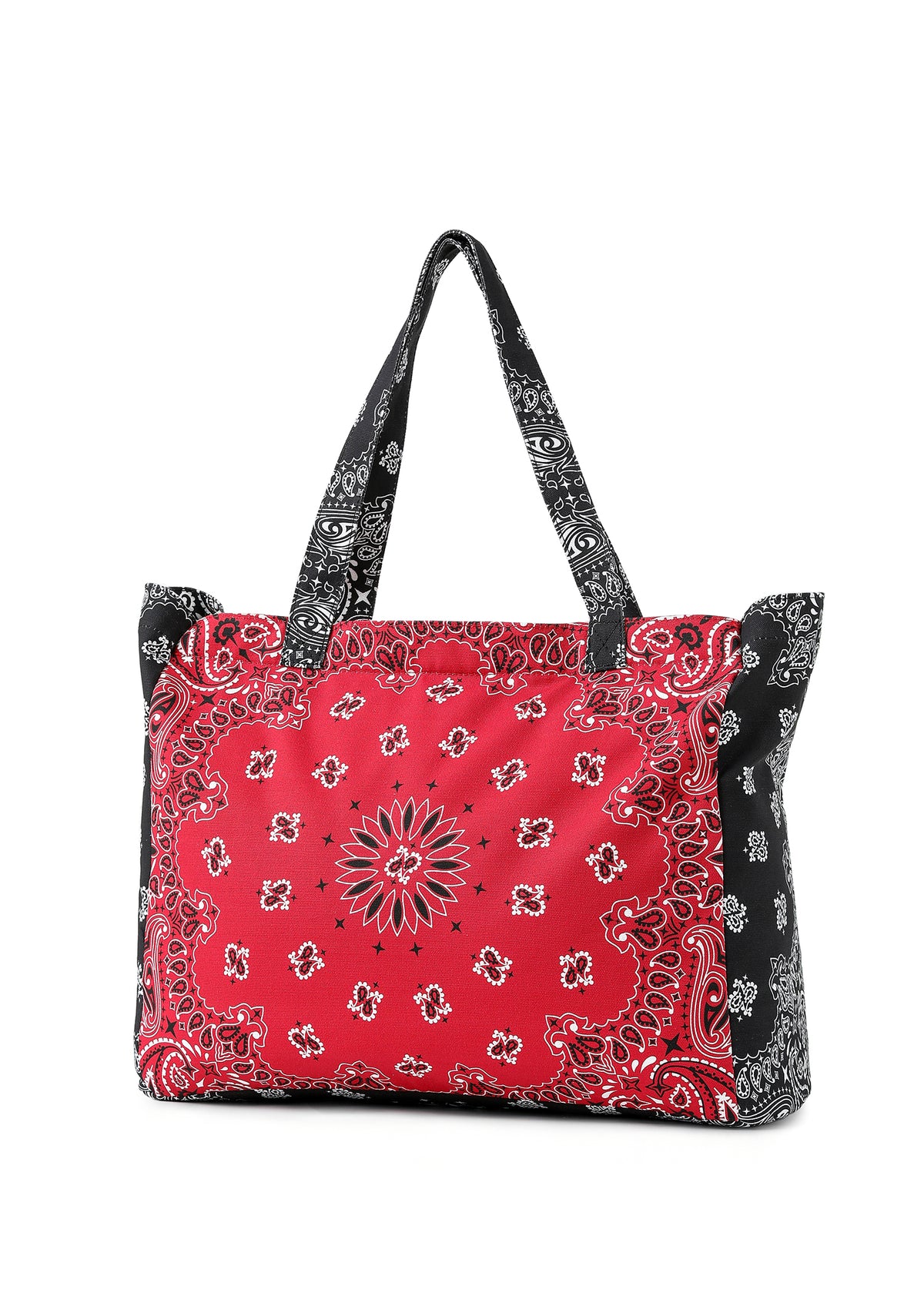 Bailey Red/Black Bandana Tote with Monogram