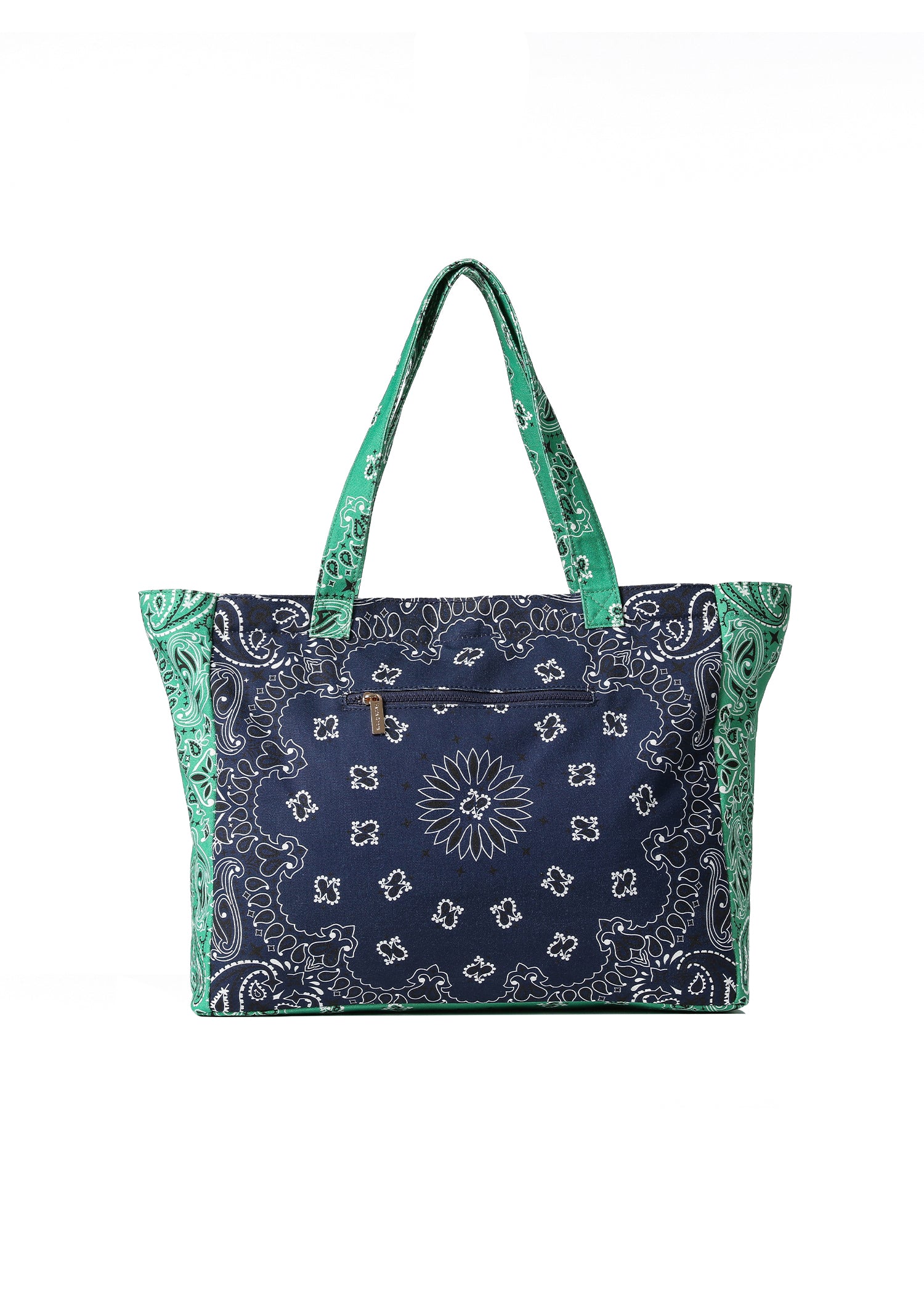 Bailey Navy/Green Bandana Tote