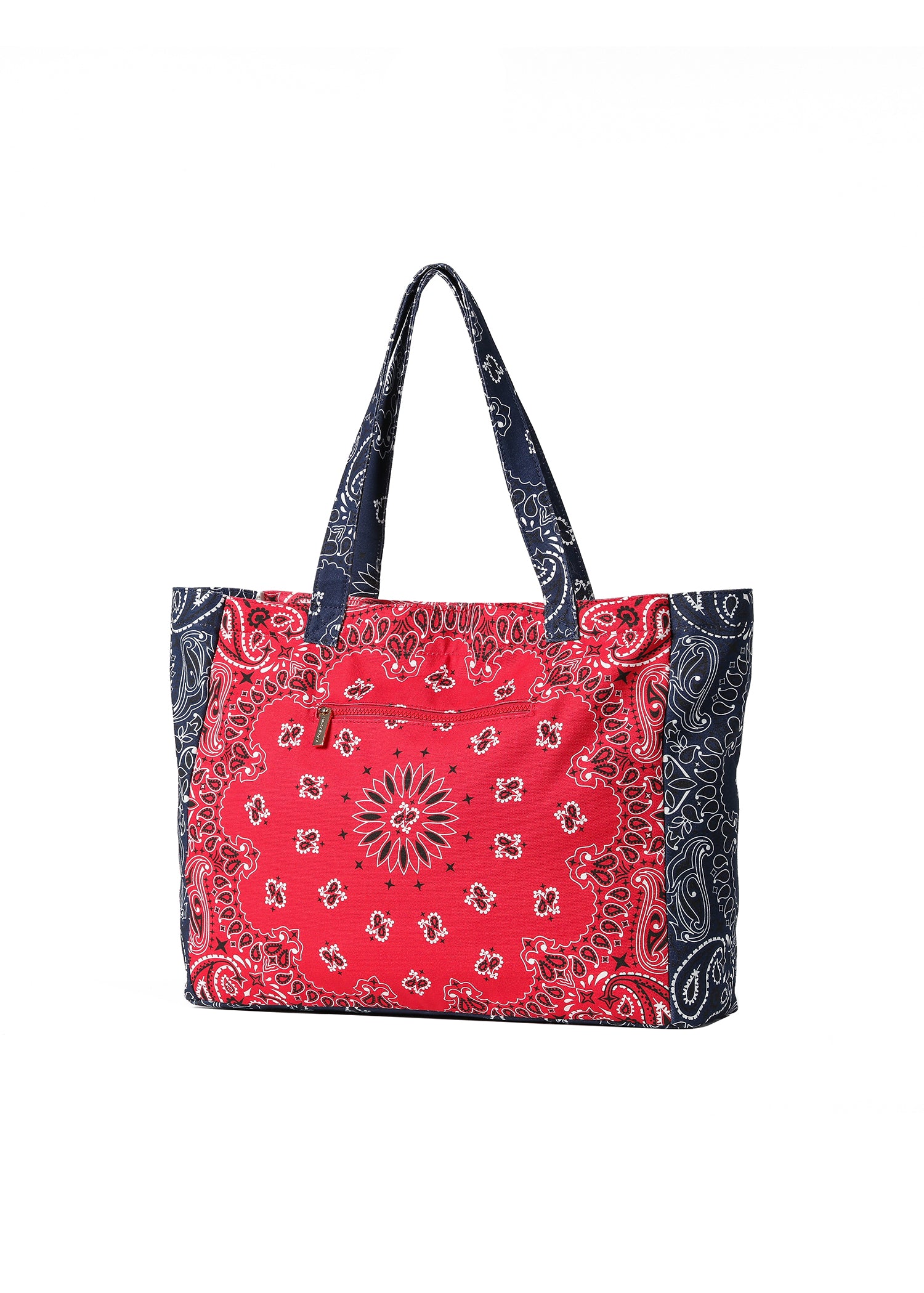 Bailey Red/Navy Bandana Tote with MONOGRAM