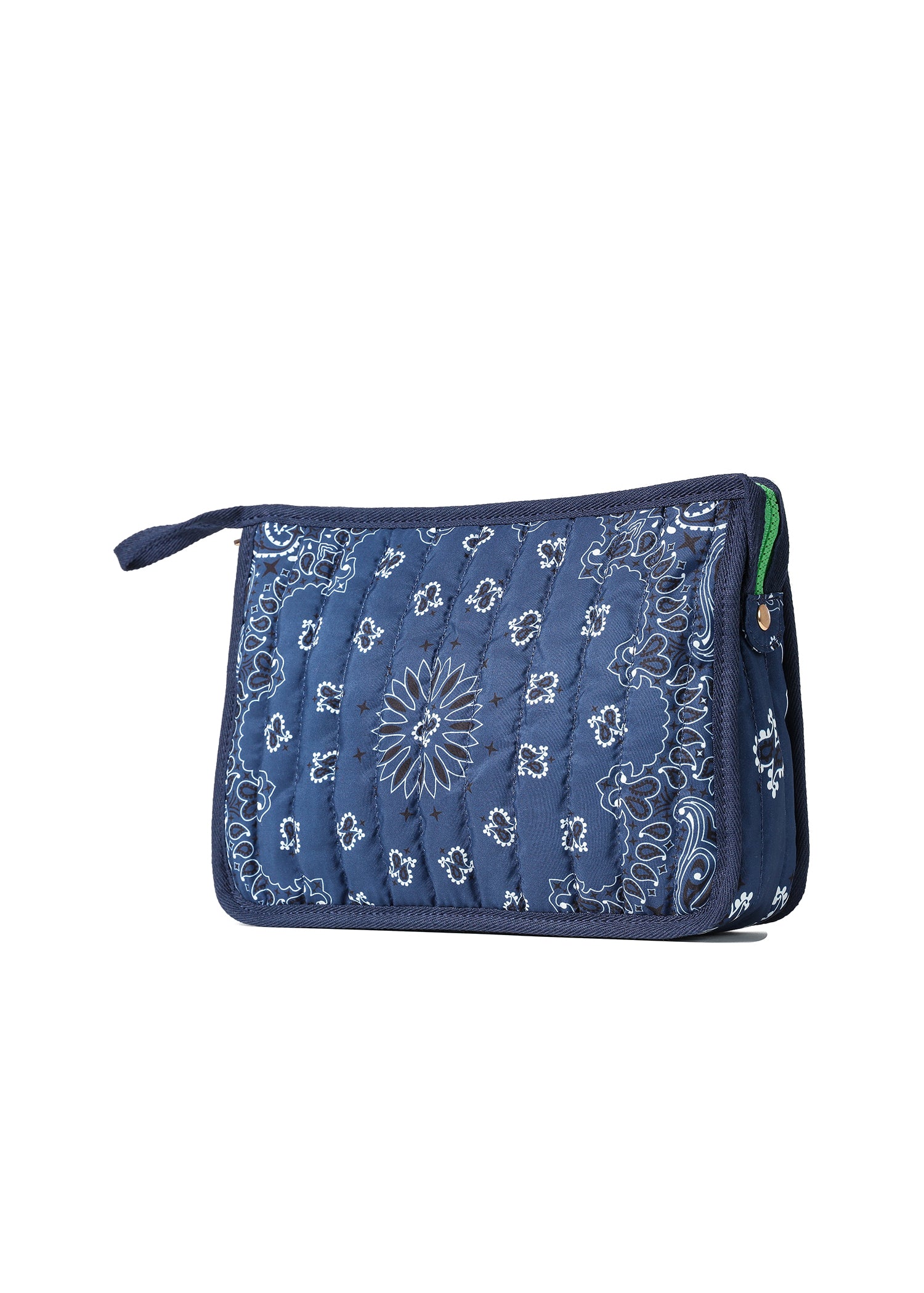 Beau Navy Bandana Pouch with Monogram