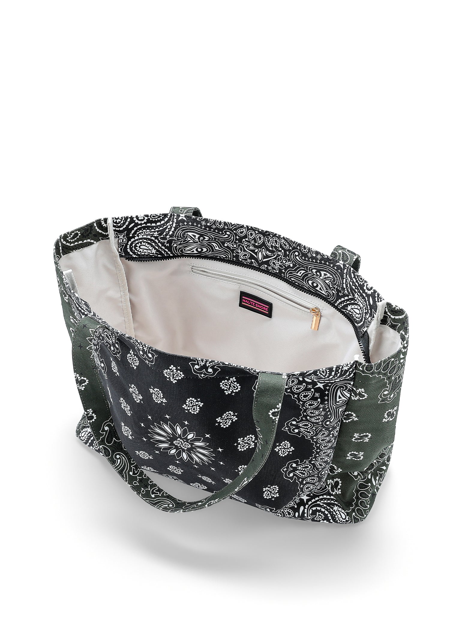 Bailey Black/Army Bandana Tote
