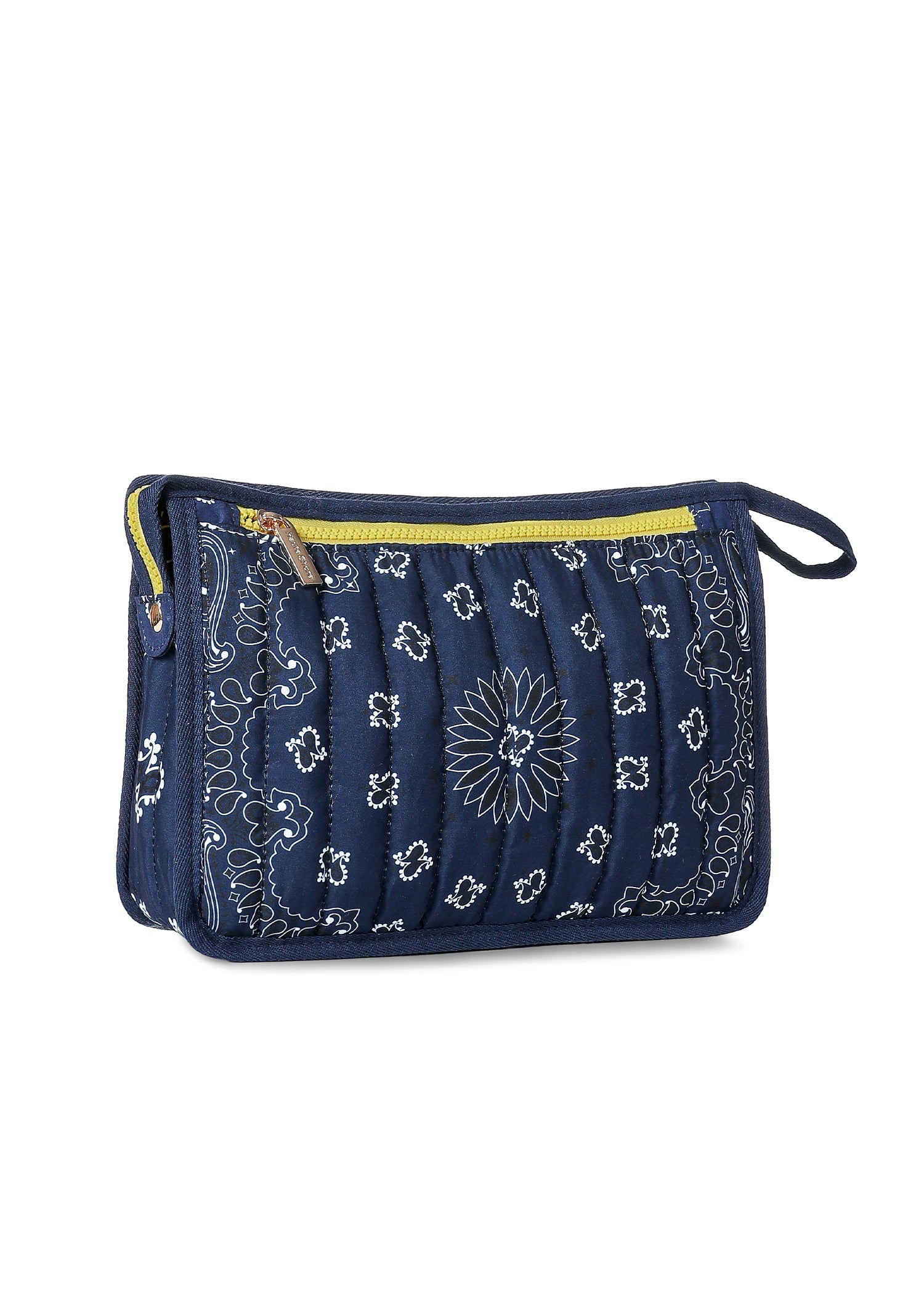 Beau Navy/Yellow Bandana Pouch