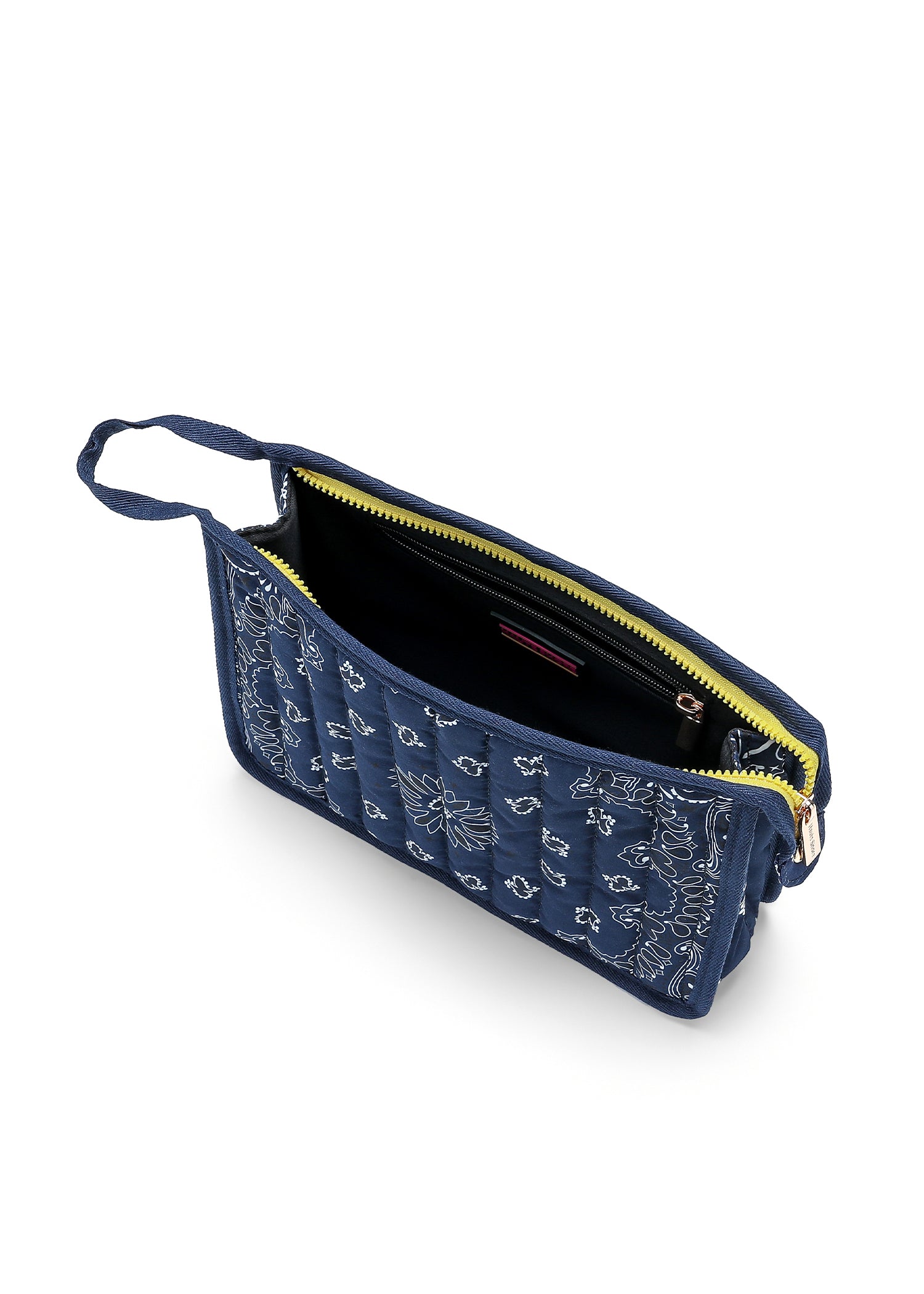 Beau Navy/Yellow Bandana Pouch