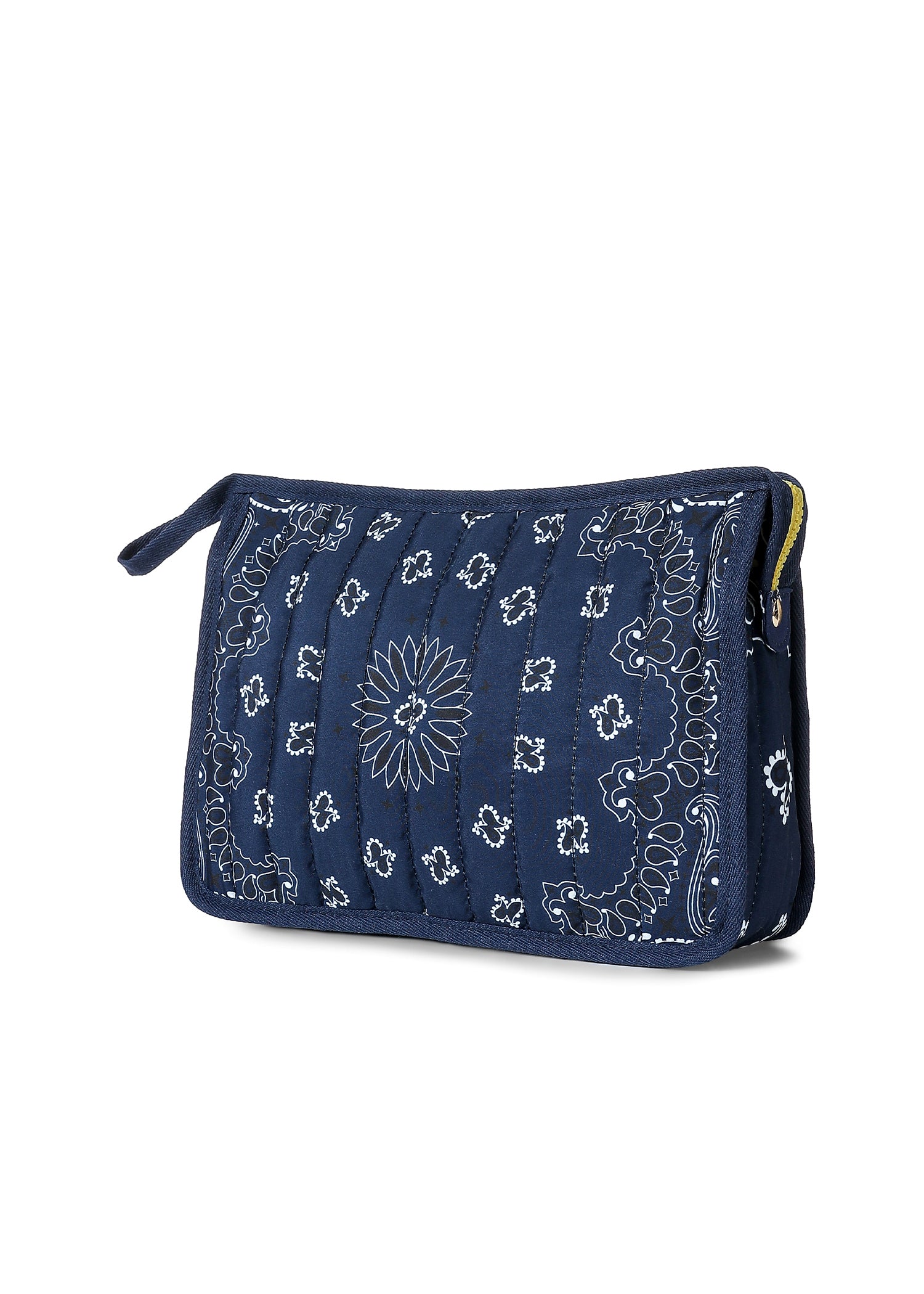 Beau Navy/Yellow Bandana Pouch