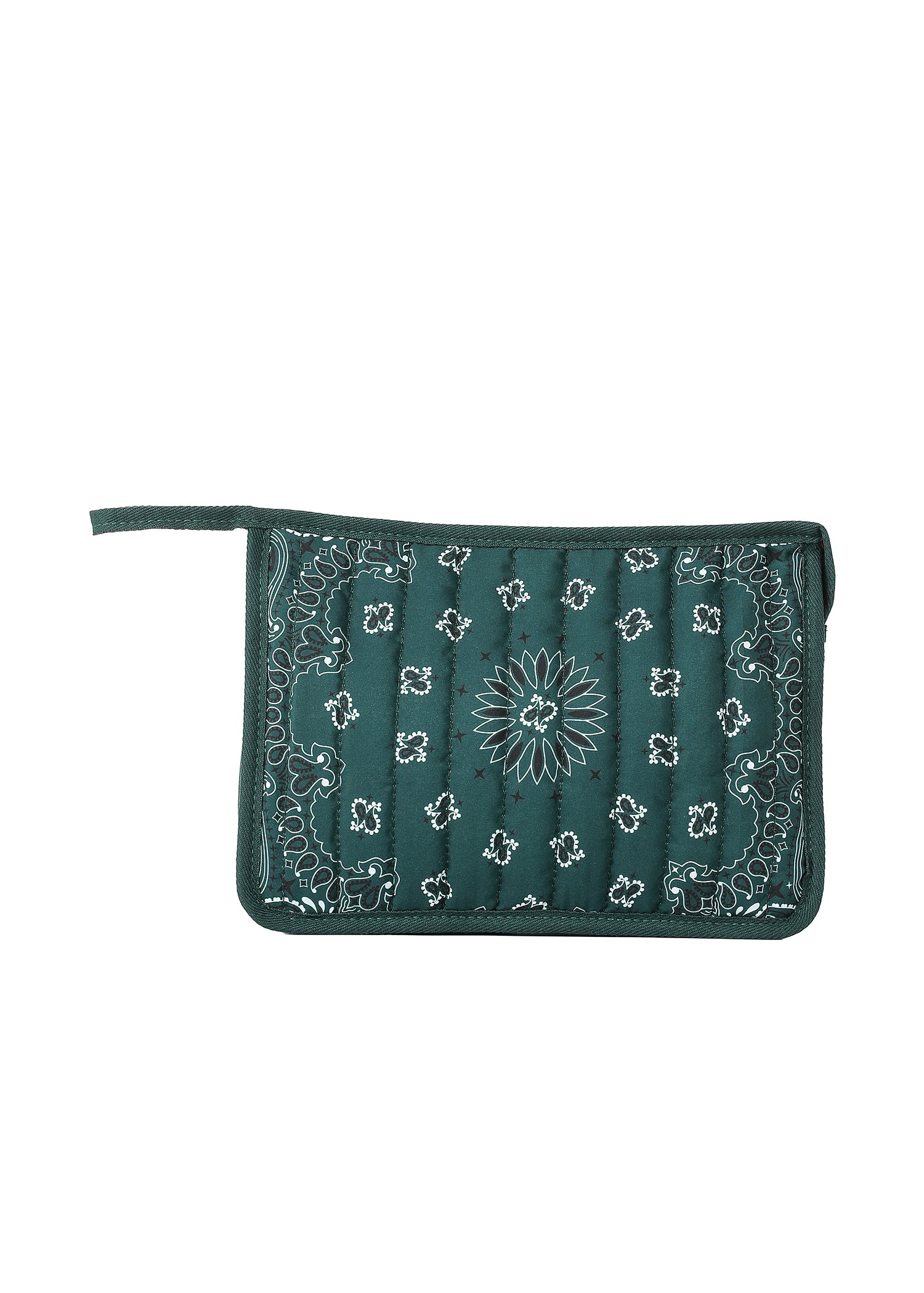 Beau Green/Orange Bandana Pouch