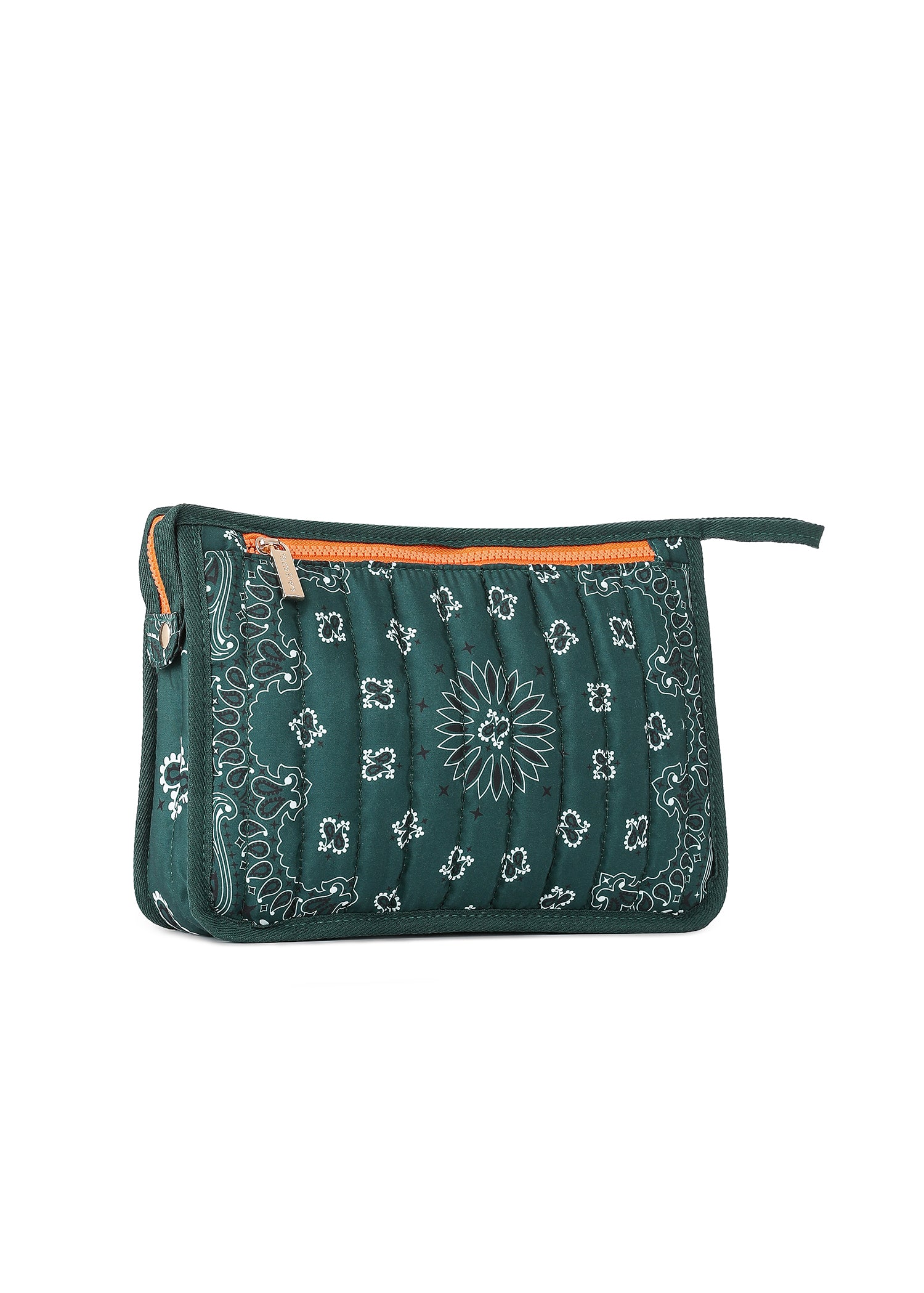 Beau Green/Orange Bandana Pouch