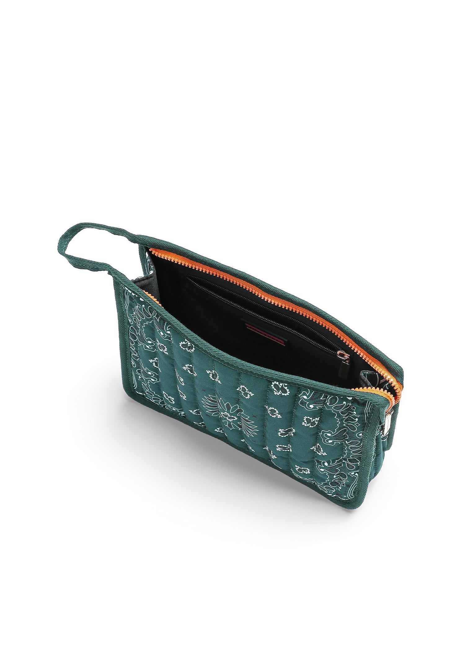 Beau Green/Orange Bandana Pouch