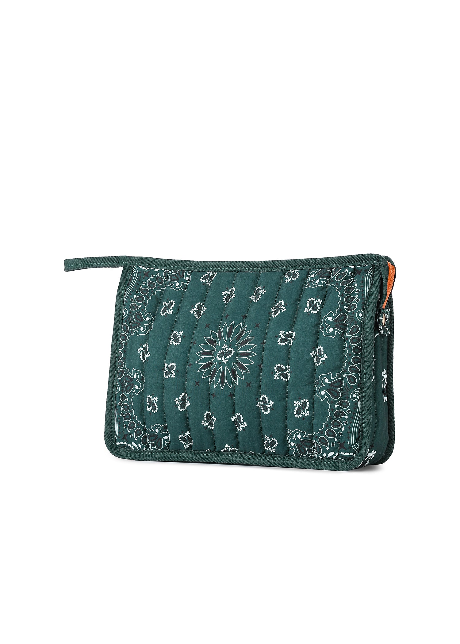 Beau Green/Orange Bandana Pouch