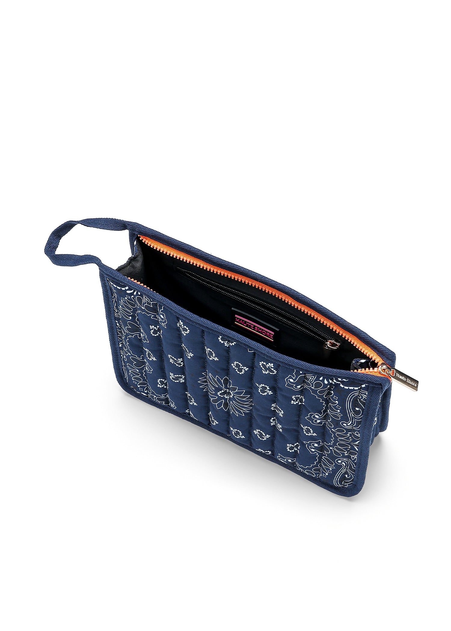 Beau Navy/Orange Bandana Pouch
