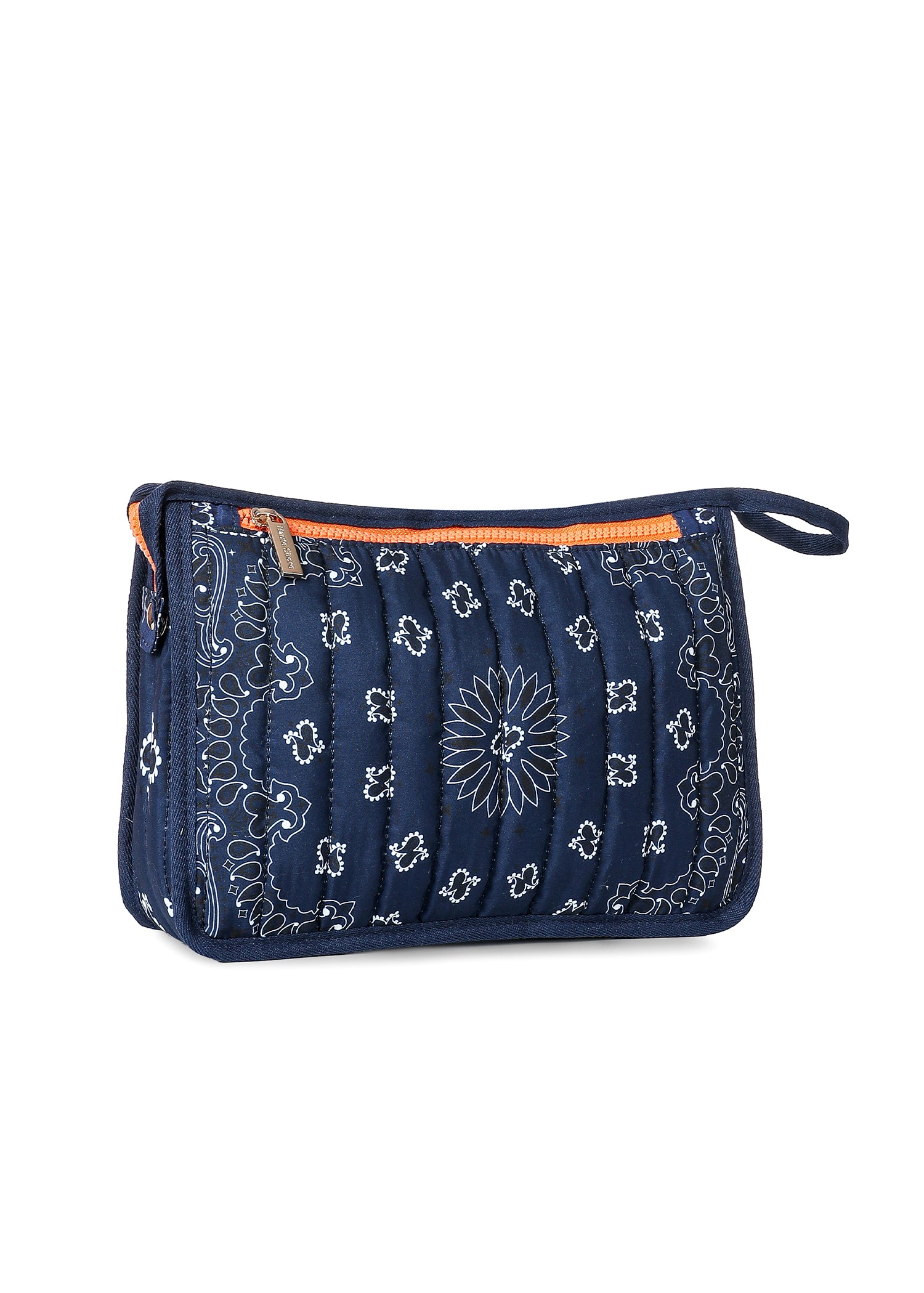 Beau Navy/Orange Bandana Pouch