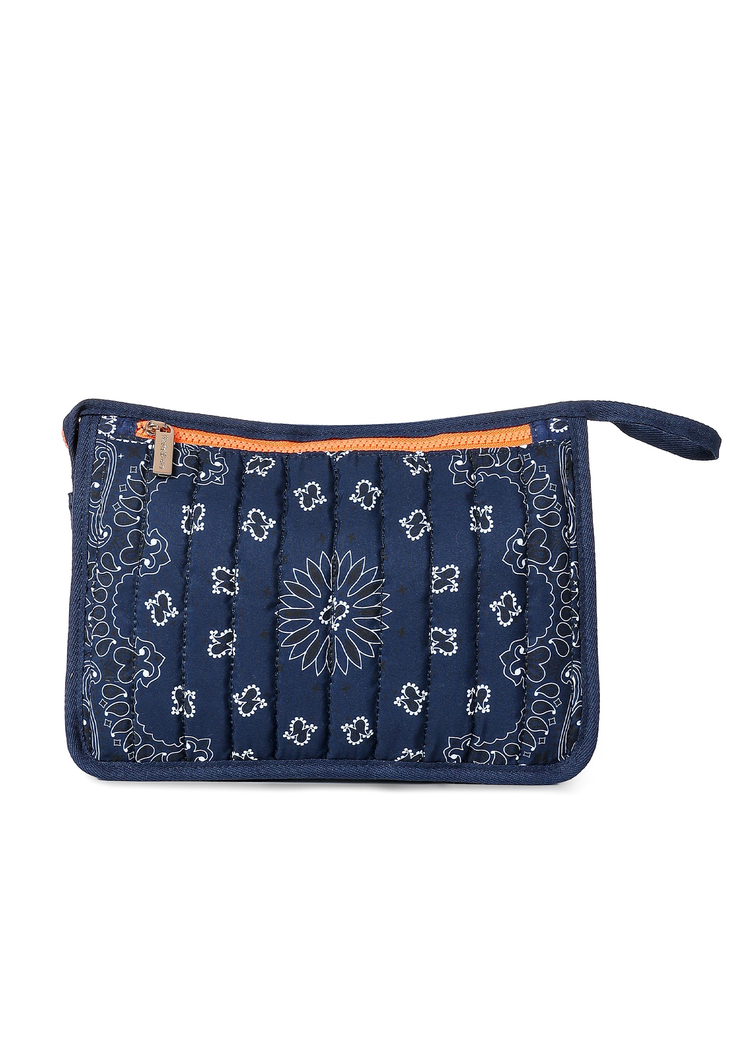 Beau Navy/Orange Bandana Pouch