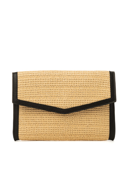 Beth Raffia Clutch