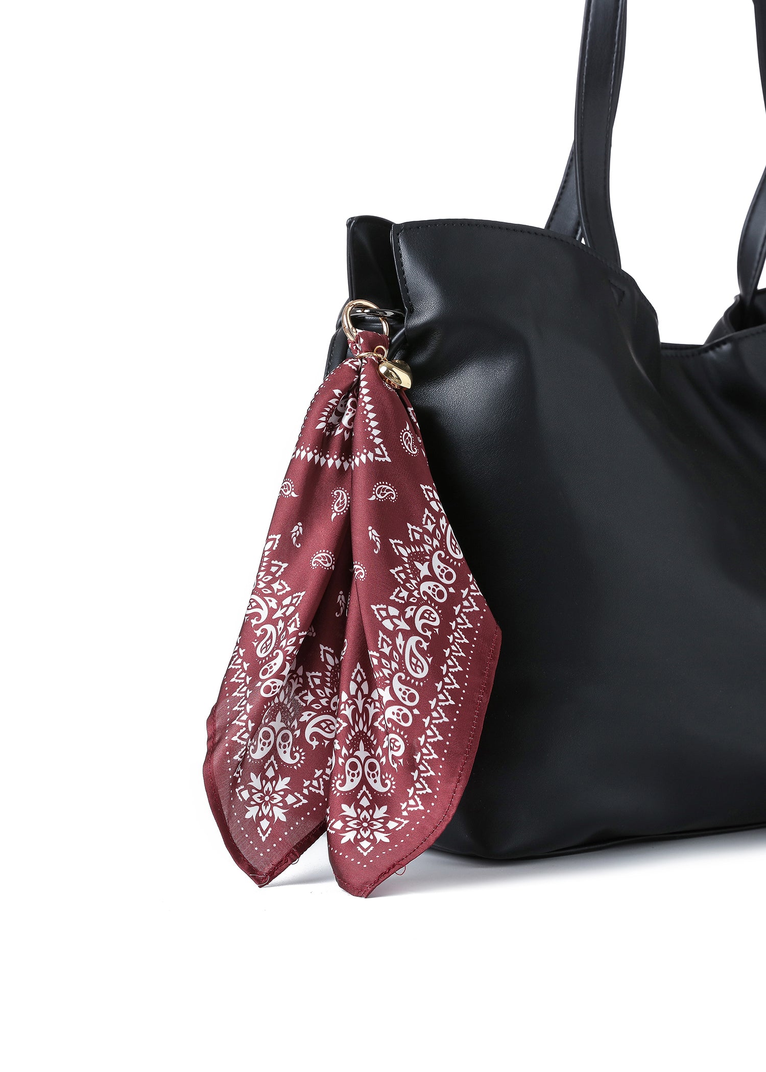 Romy Bandana Bag Charm Burgundy