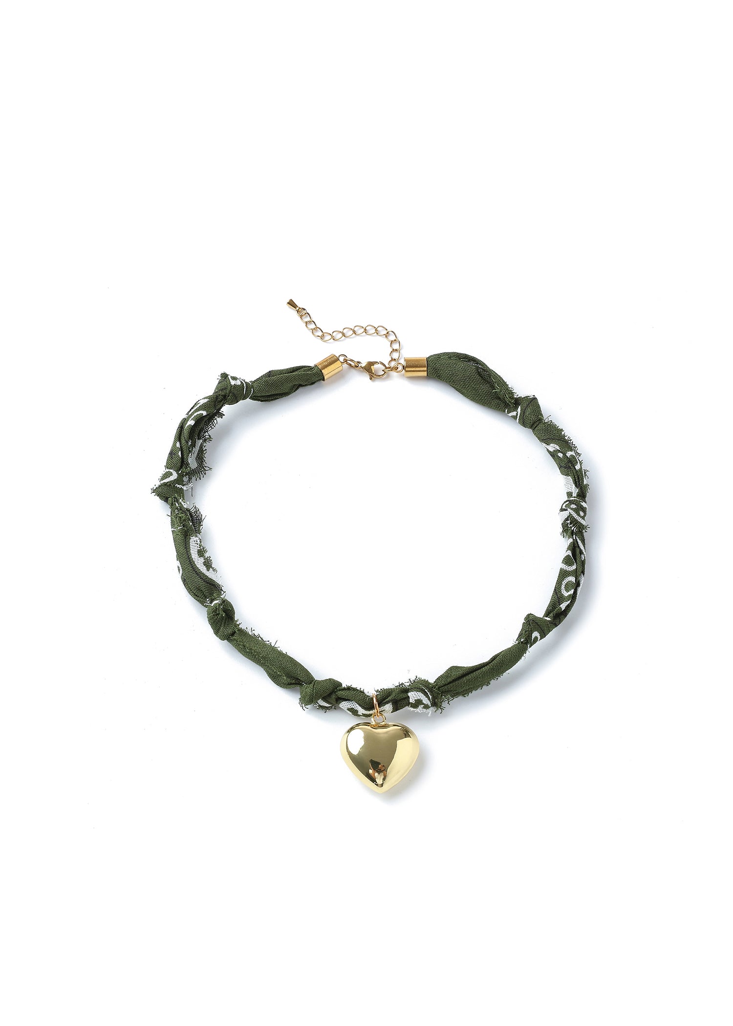 Hayley Heart Necklace Army