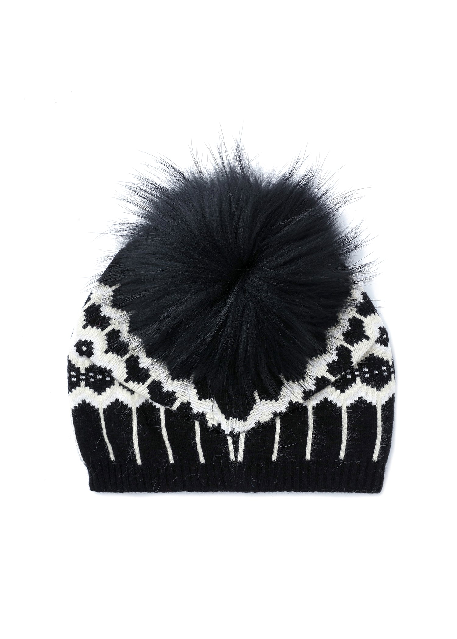 Fair Isle Beanie Black