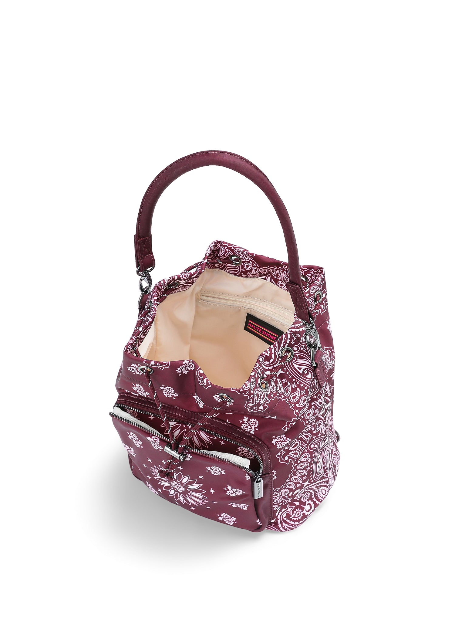 Harley Burgundy Bandana Bucket Bag