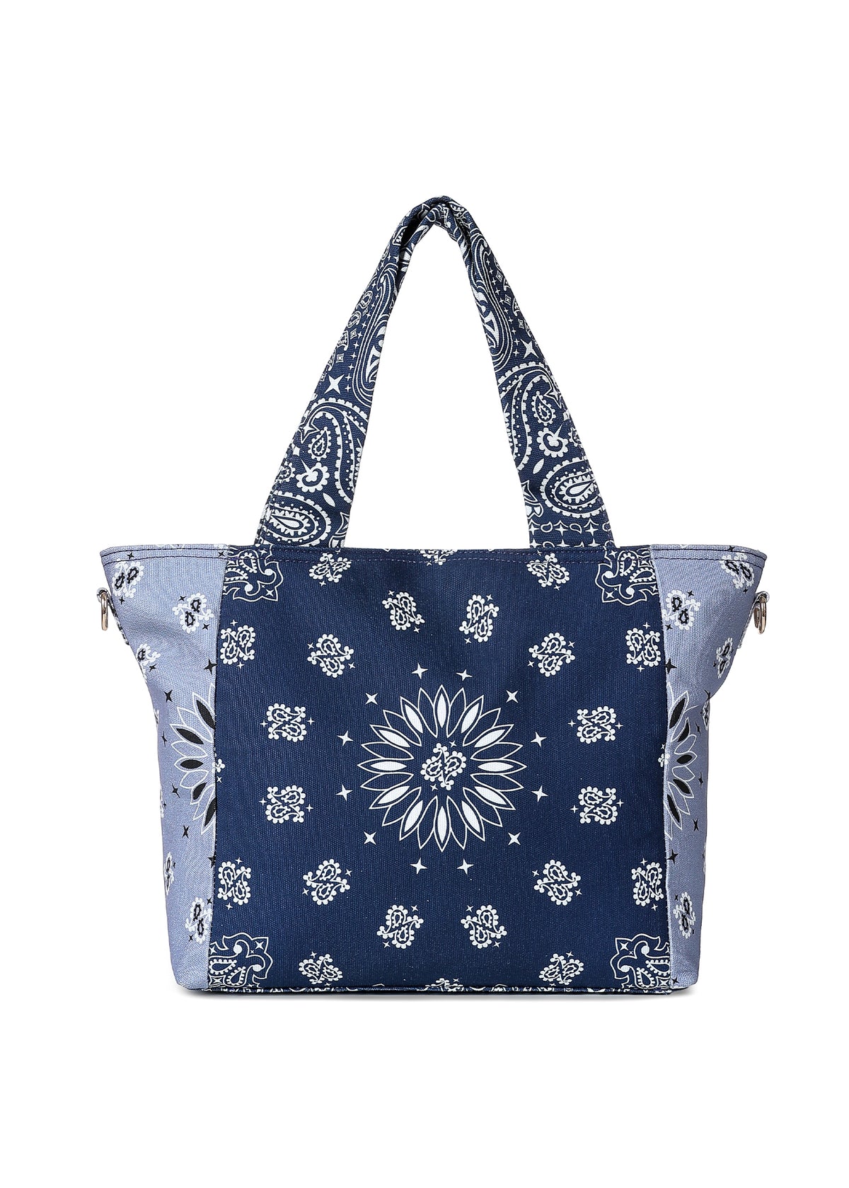 Jaime Navy/Light Blue Bandana Tote
