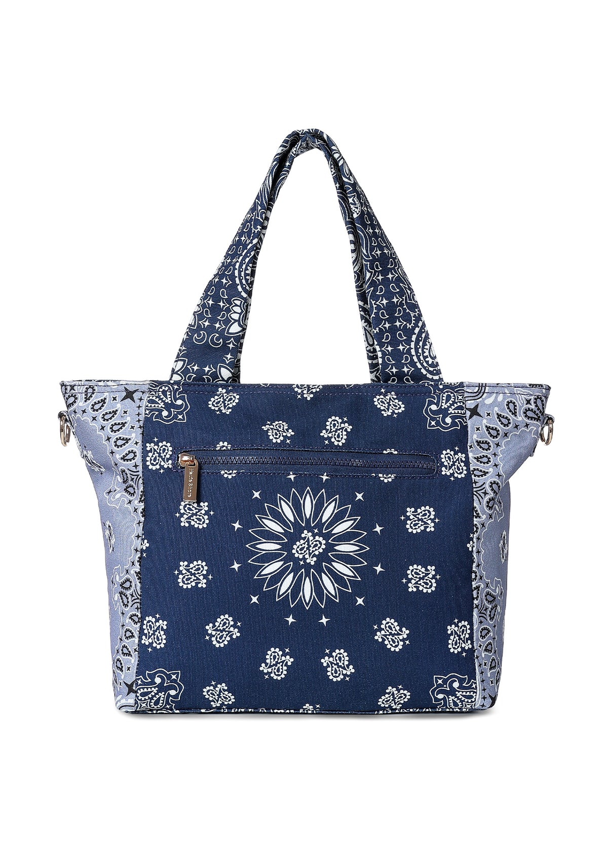 Jaime Navy/Light Blue Bandana Tote