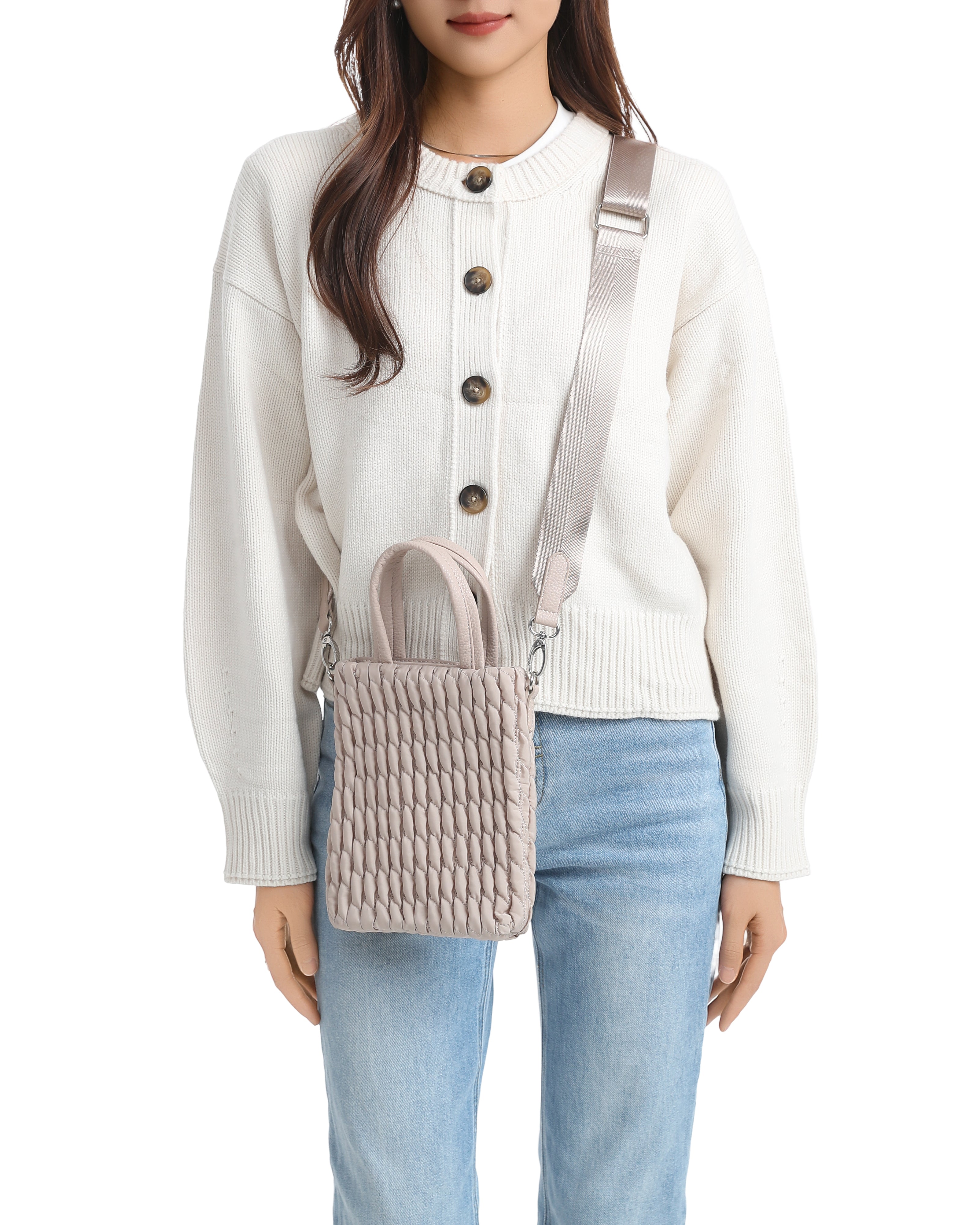 Mila Linen Phone Crossbody Bag