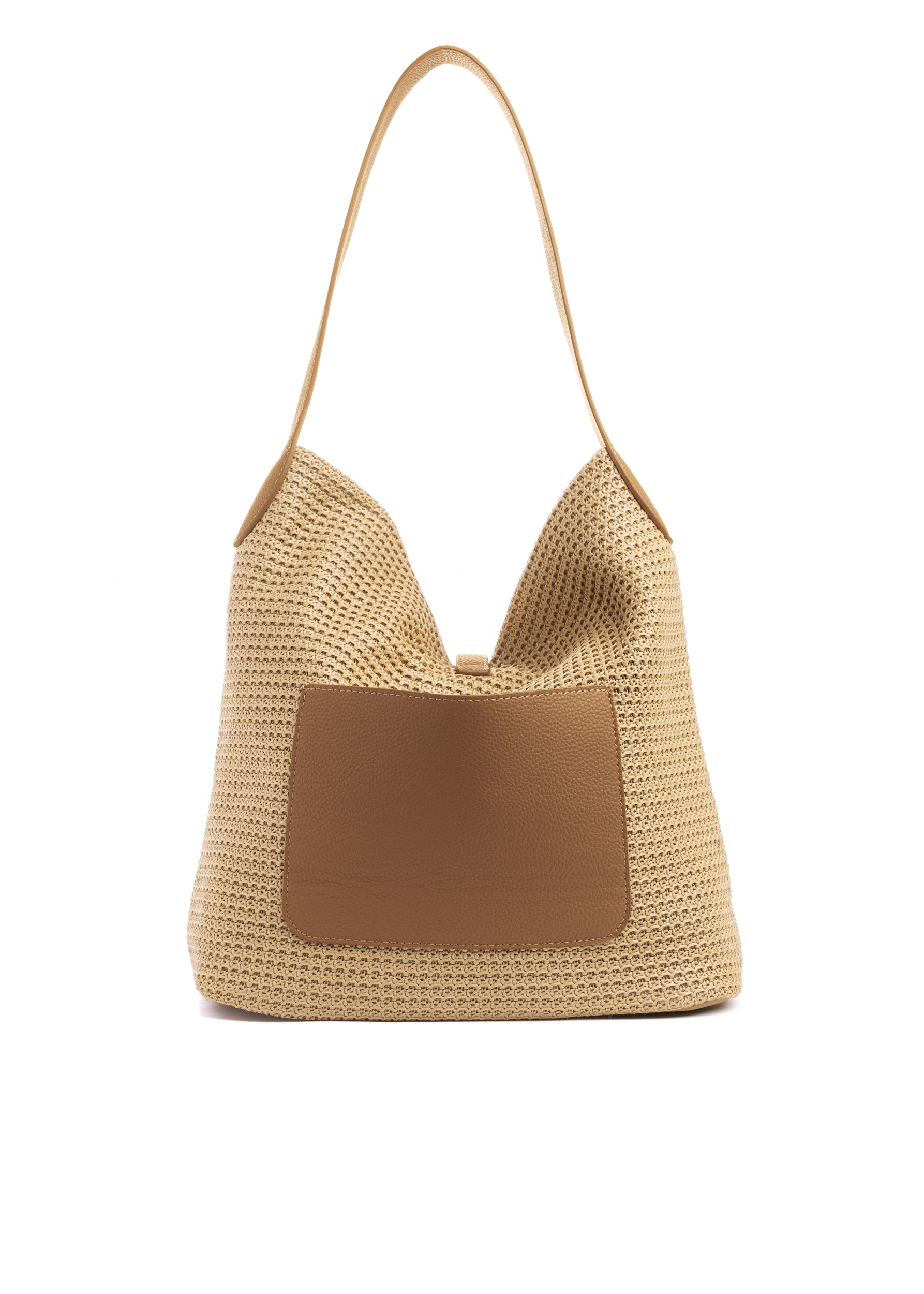 Sandy Toast Raffia Shoulder Bag