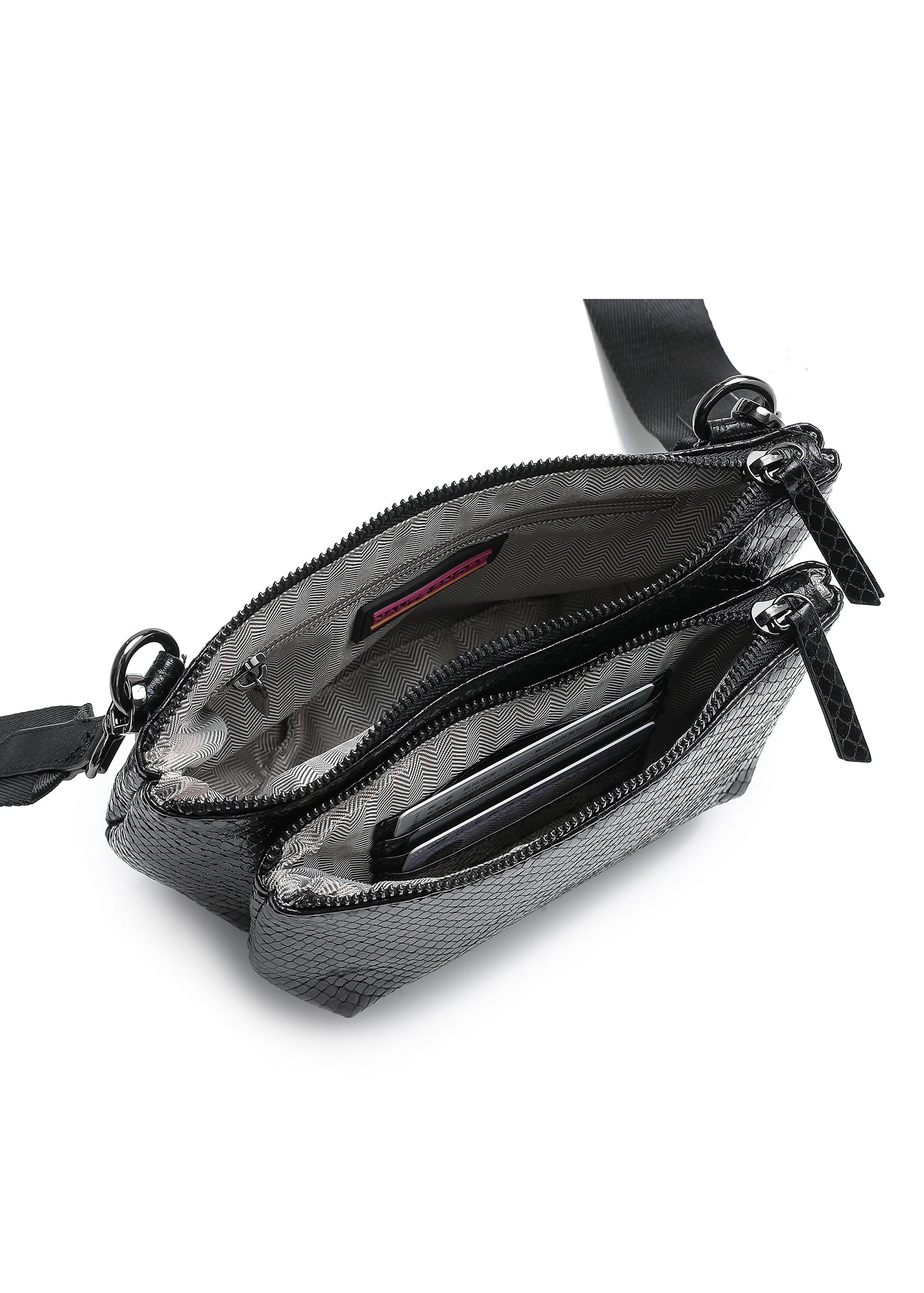 Devon Black Python Convertible Crossbody PRE-ORDER SHIPS 9/15