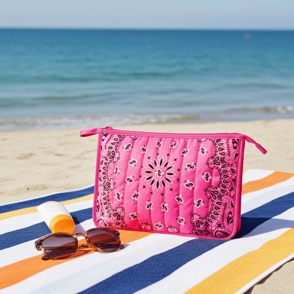 Beau Pink Bandana Pouch