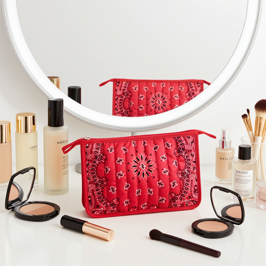 Beau Red Bandana Pouch