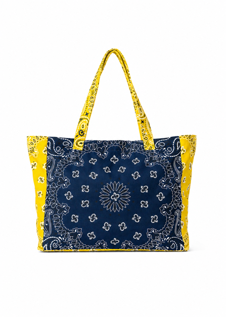 Bailey Navy/Yellow Bandana Tote