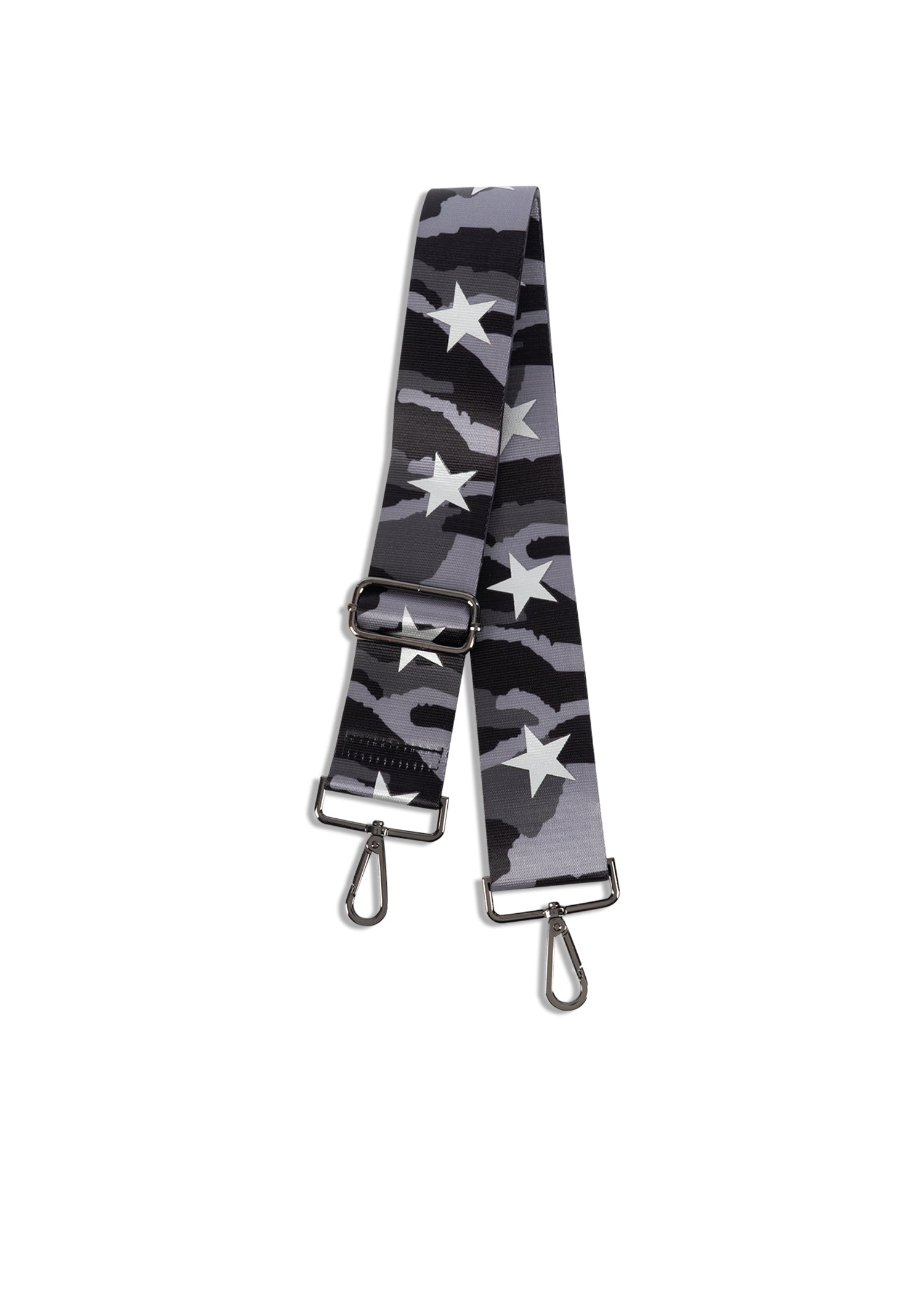 gray camo/silver star handbag strap