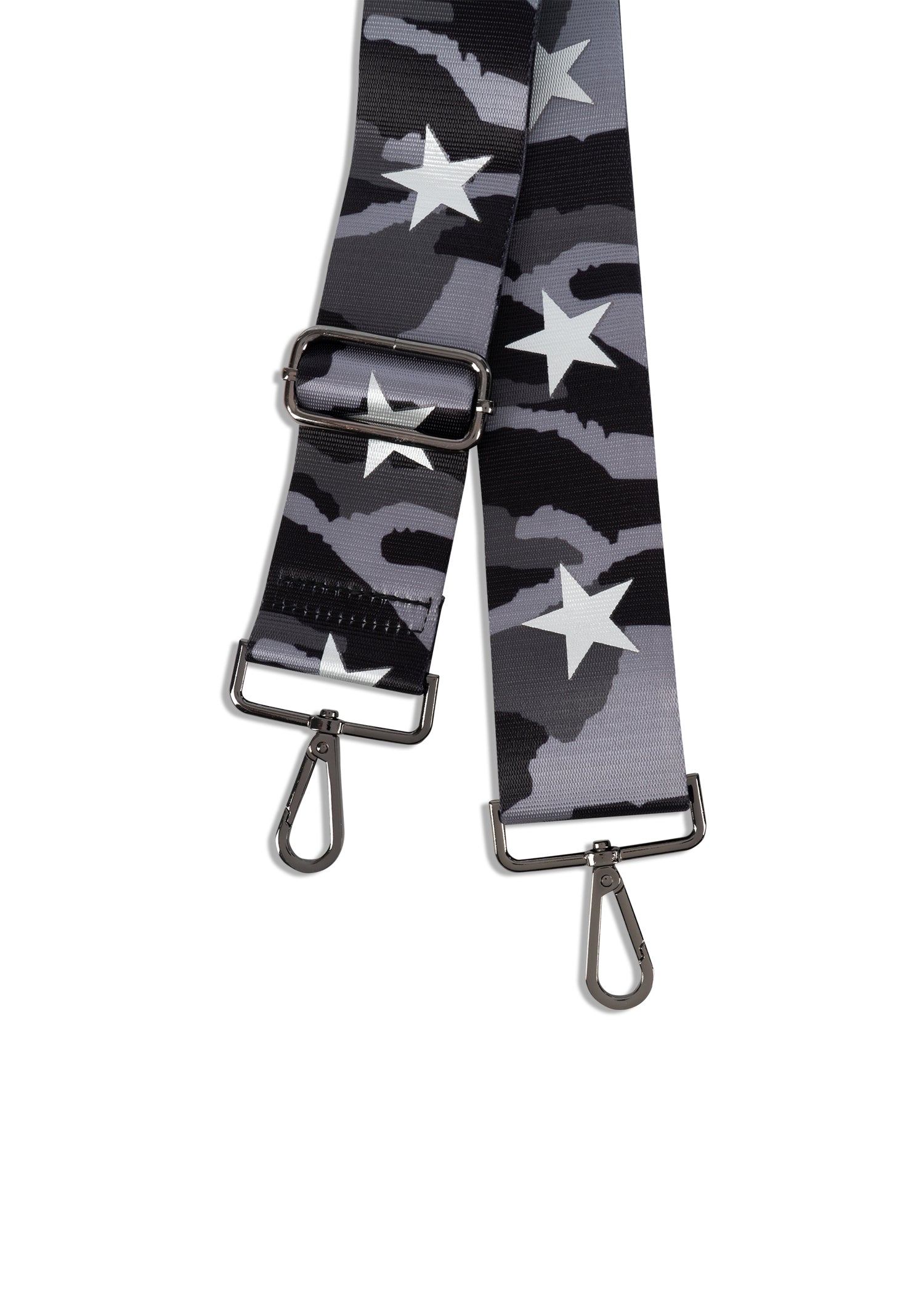 gray camo/silver star handbag strap