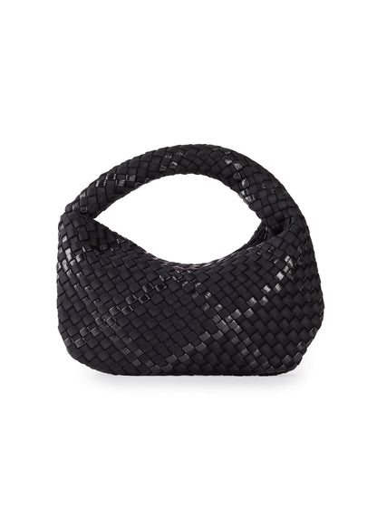 Carrie Noir Mini Woven Hobo - FINAL SALE
