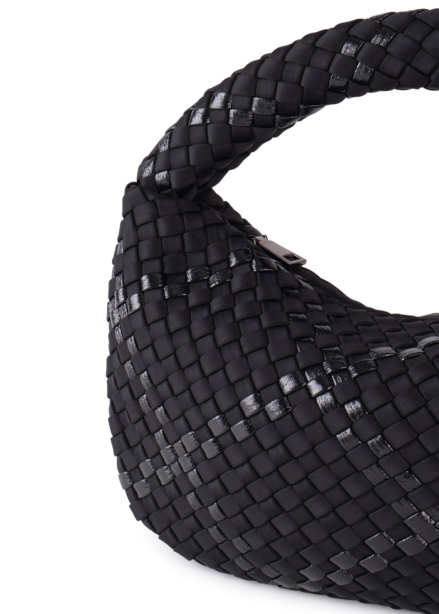 Carrie Noir Mini Woven Hobo - FINAL SALE