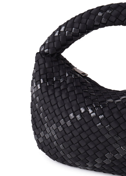 Carrie Noir Mini Woven Hobo - FINAL SALE