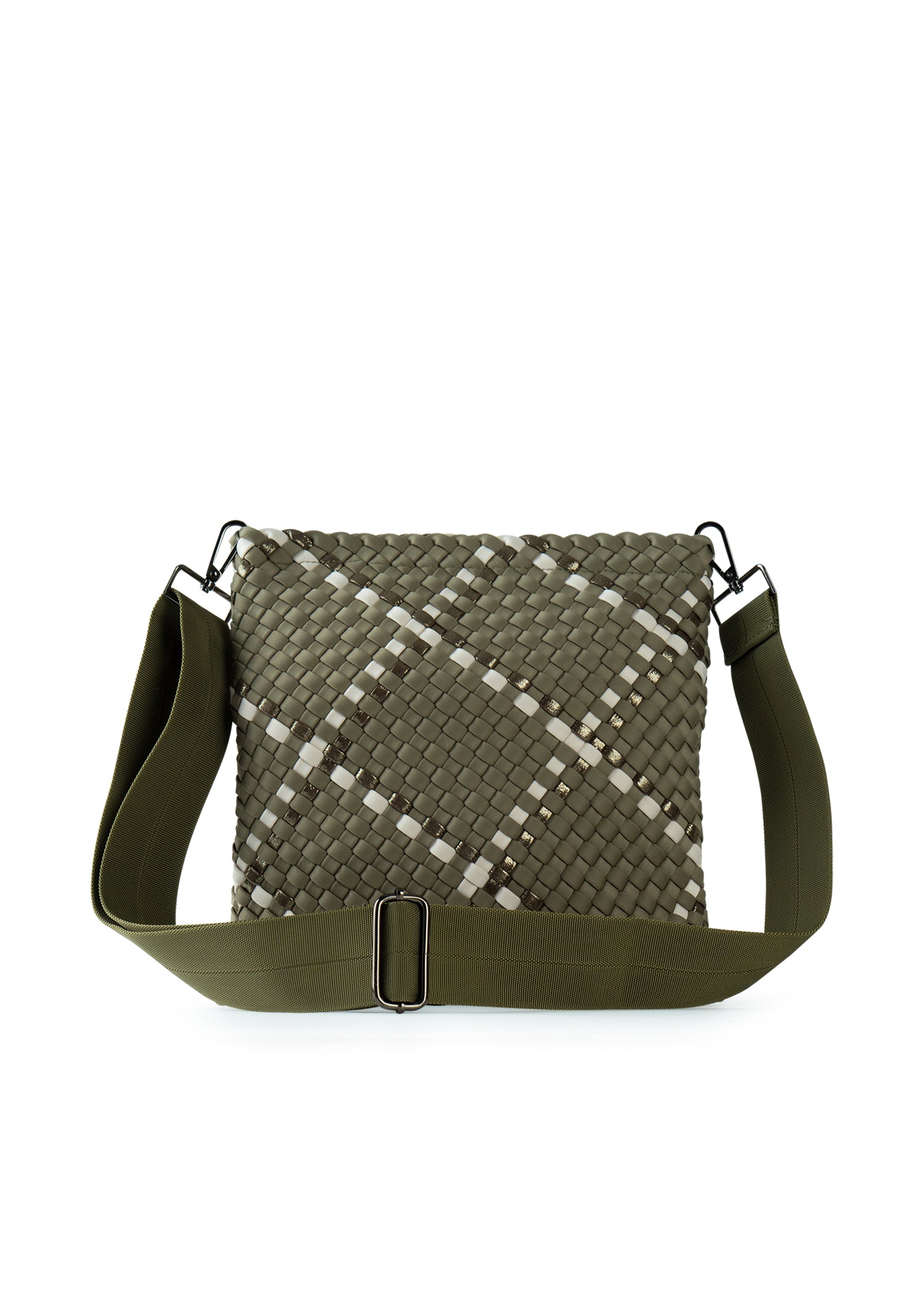 Val Sage Convertible Woven Crossbody