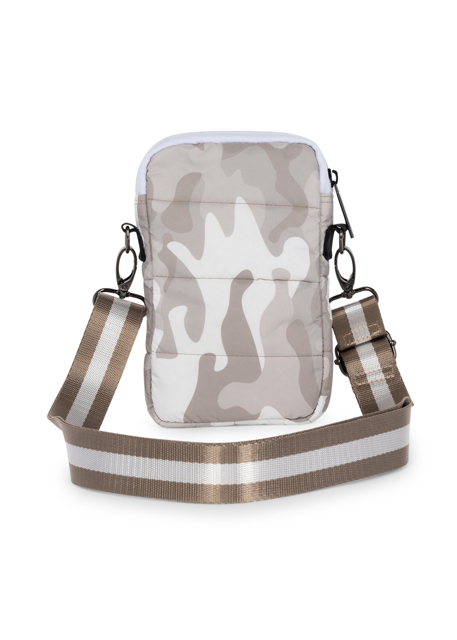 casey crew puffer cellphone bag
