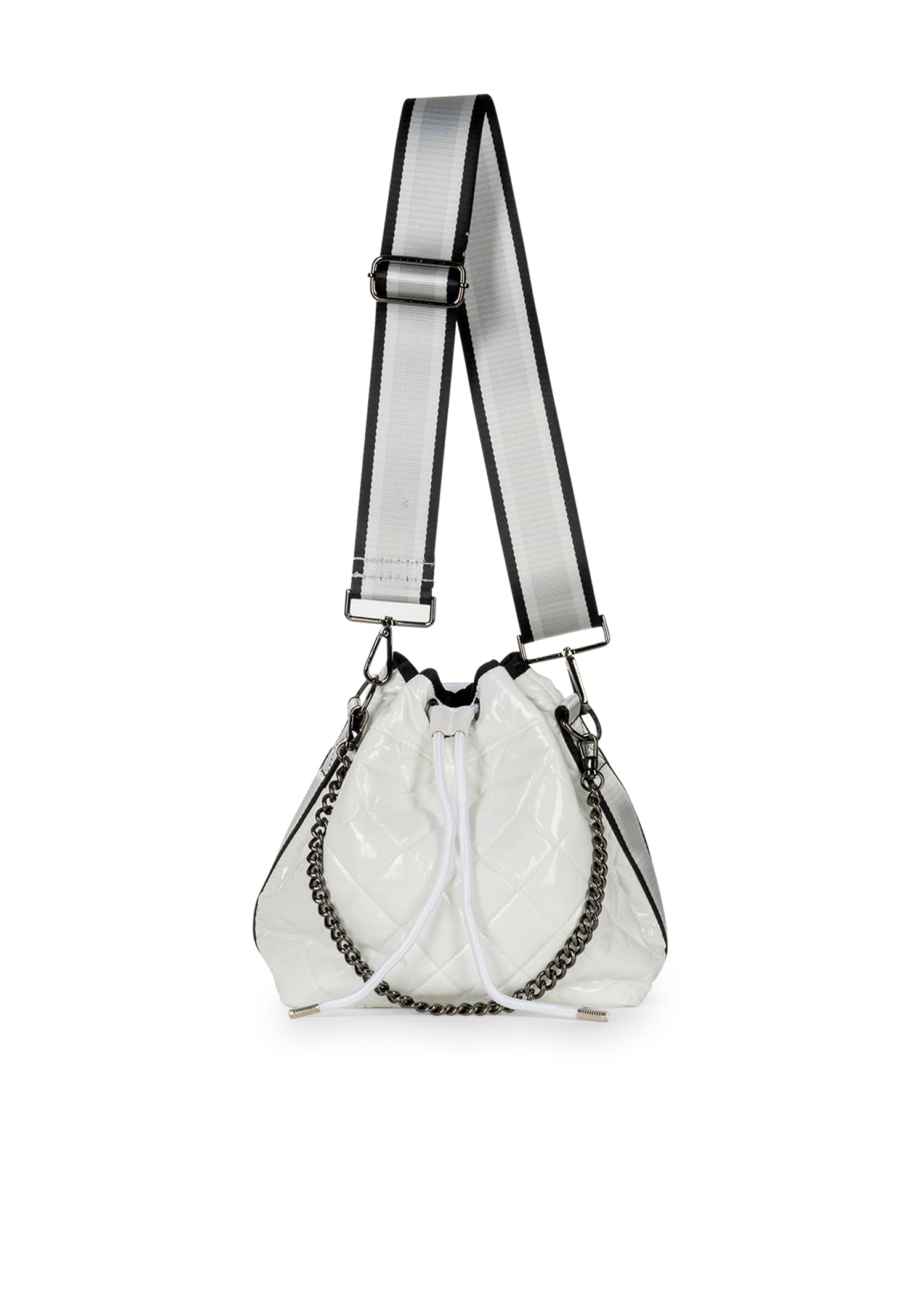 lindsey blanc puffer bucket bag