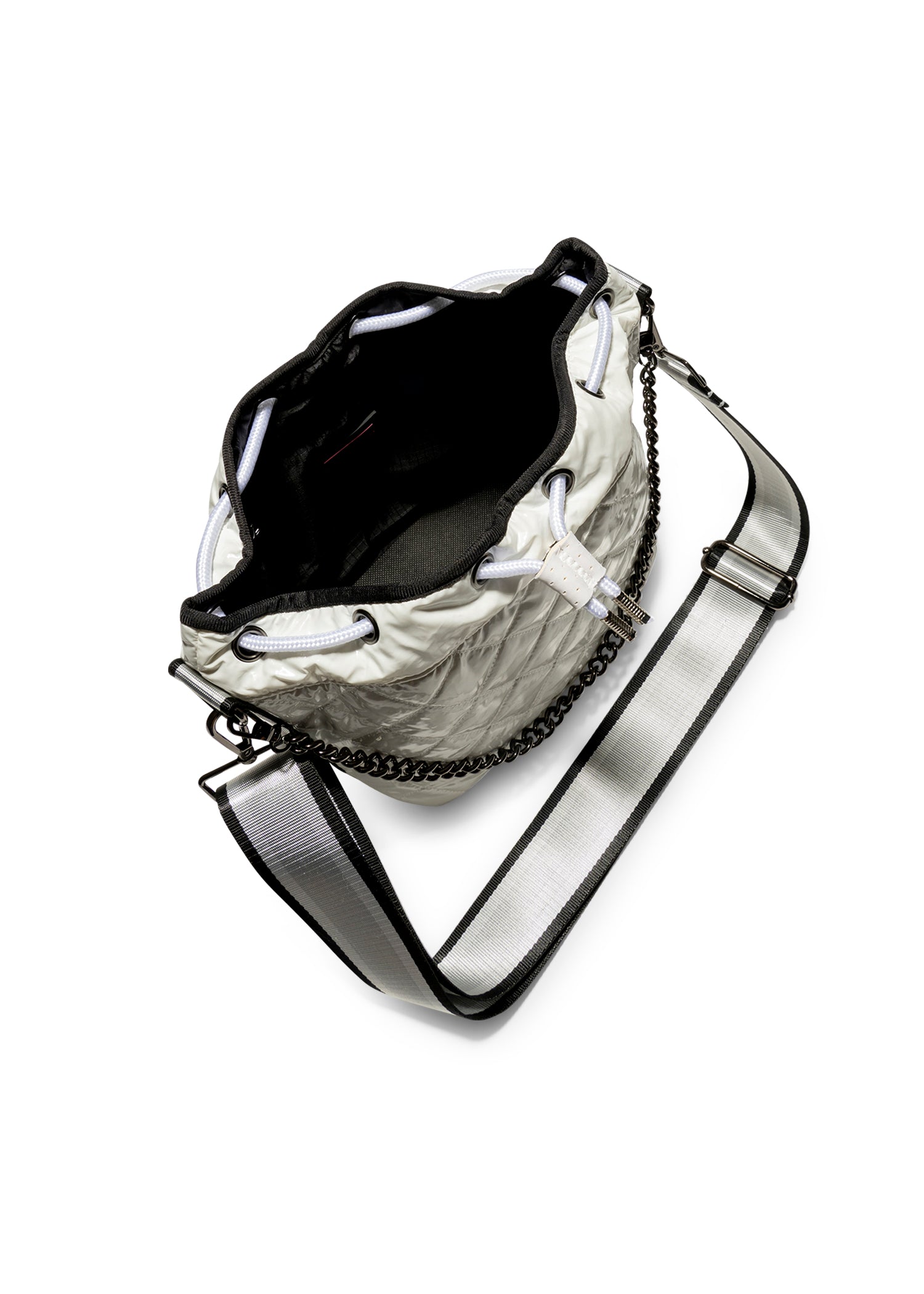 lindsey blanc puffer bucket bag