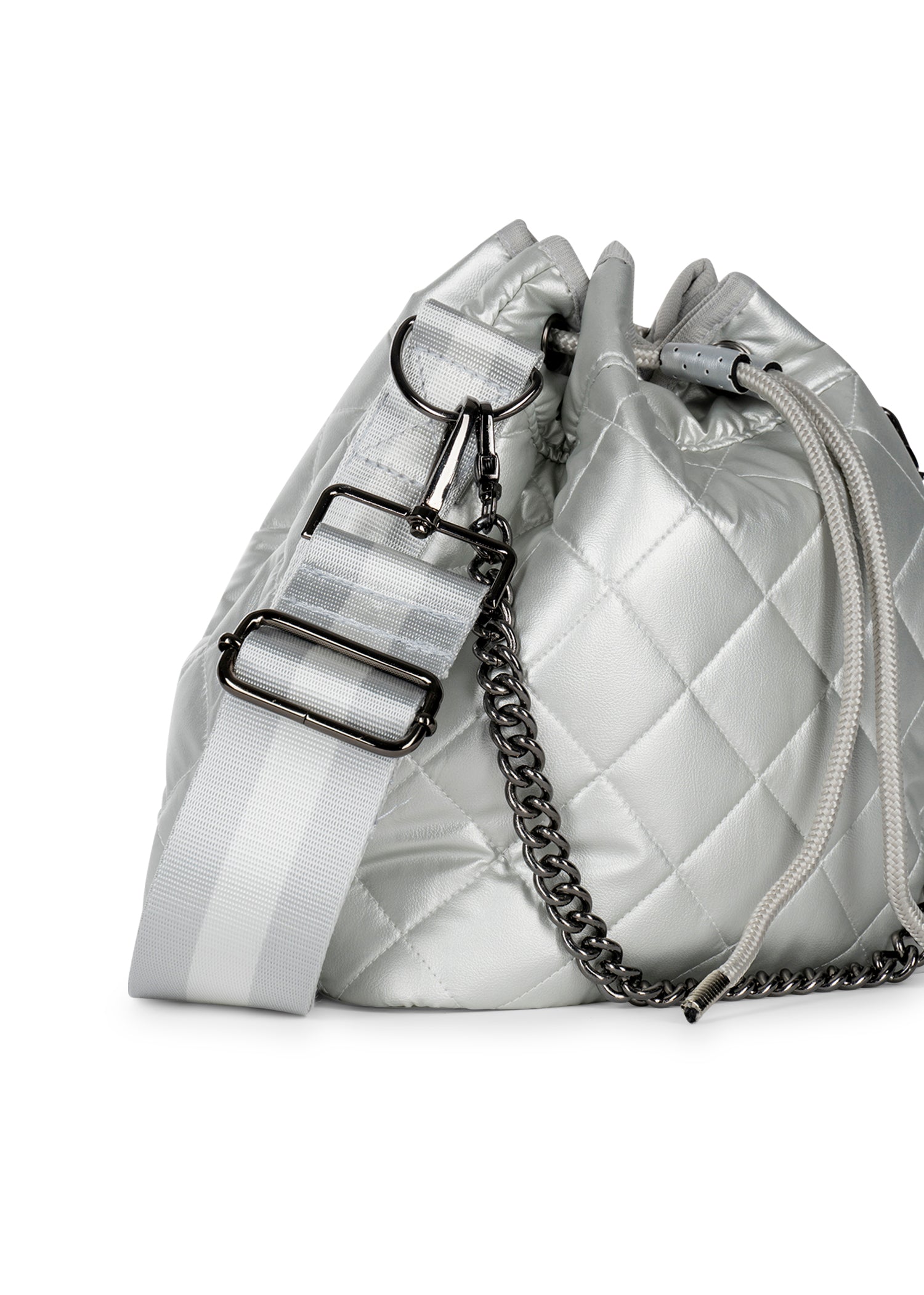 lindsey vapor puffer bucket bag