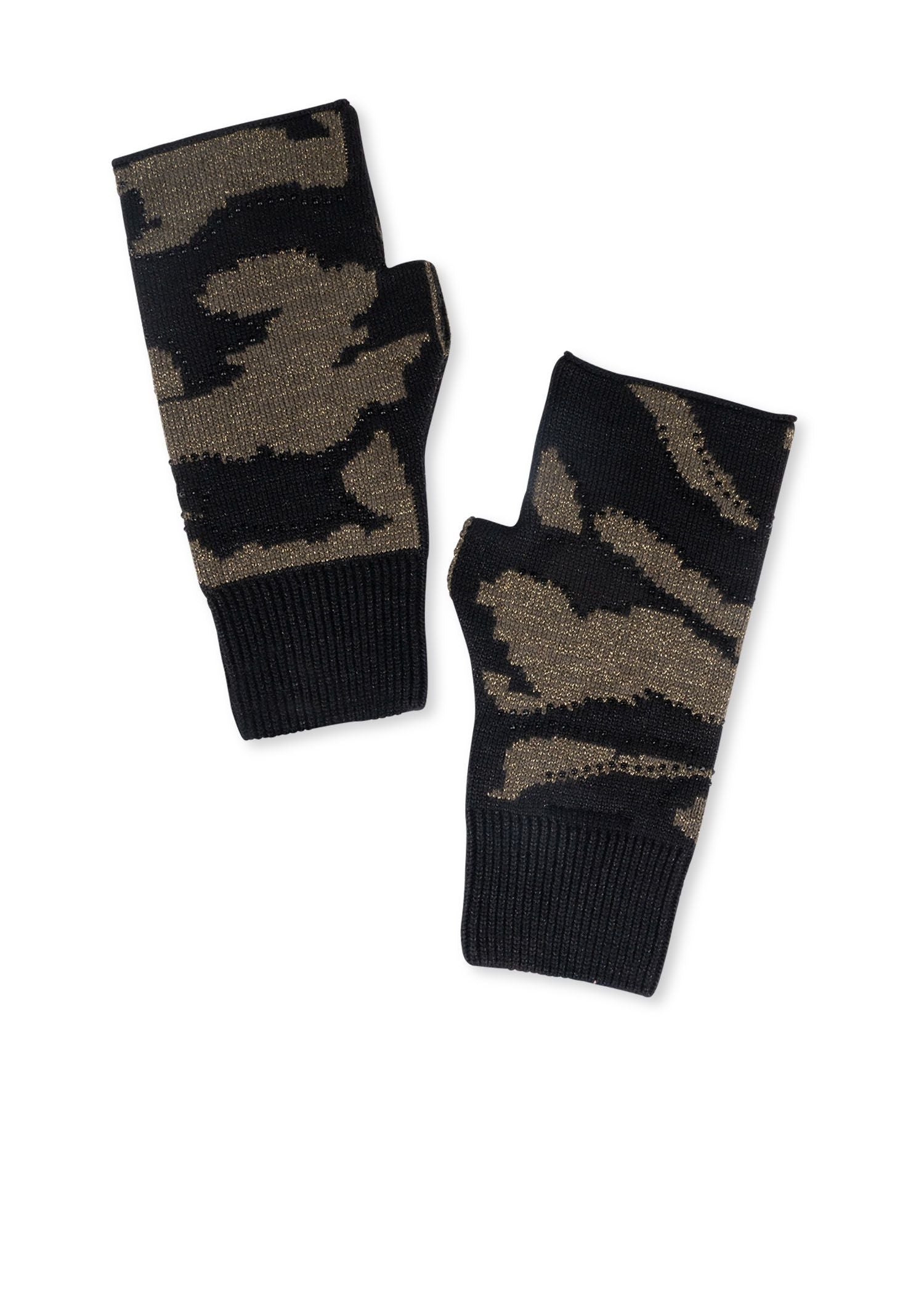 colorado black/army camo fingerless gloves